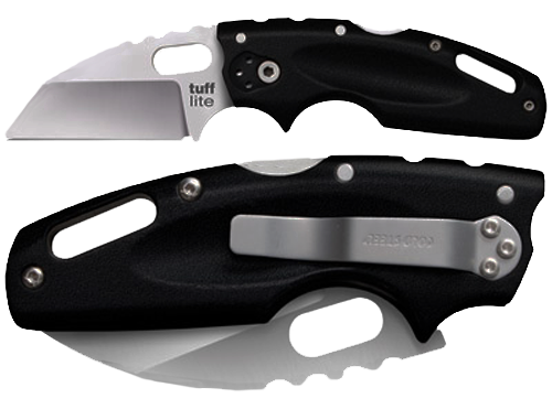 Cold Steel 20LT Tuff Lite2.50" Folding Plain Sheepsfoot Japanese AUS-8A SS Blade/Black Griv-Ex Handle
