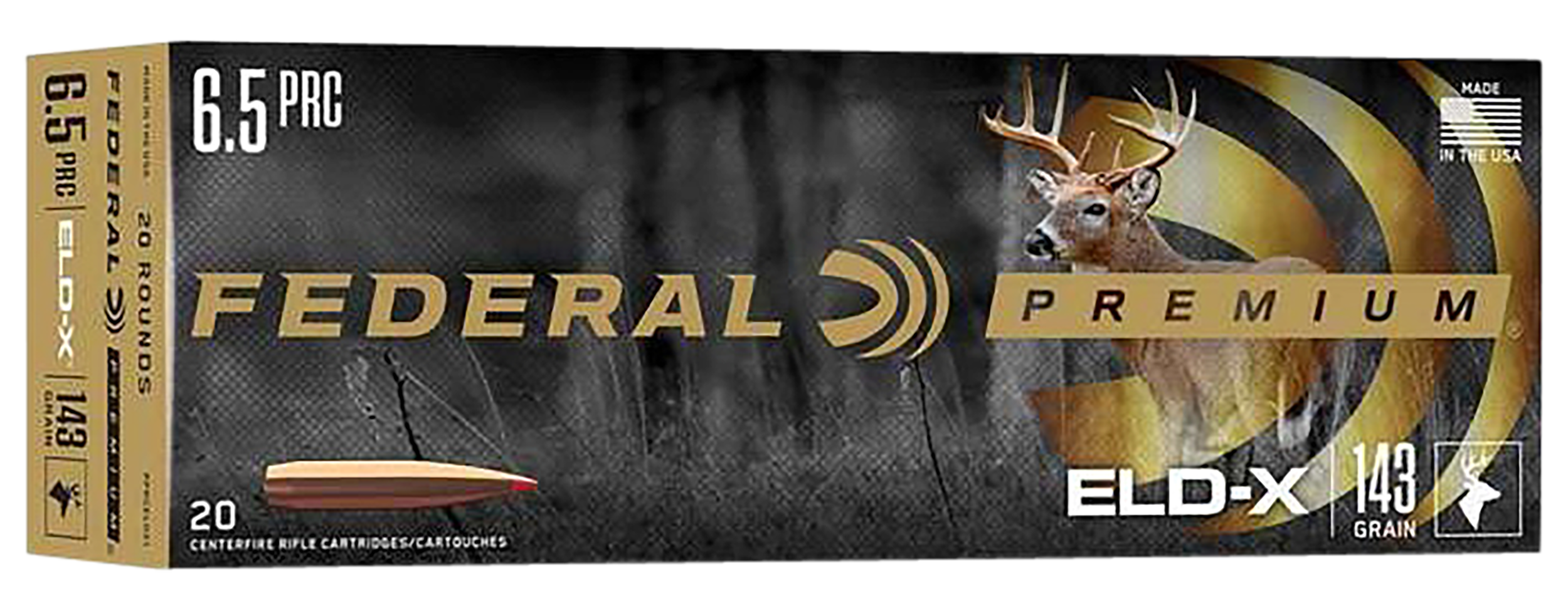 Federal Premium Ammunition 6.5 PRC 143 Grain Hornady ELD-X Polymer Tip 20RD
