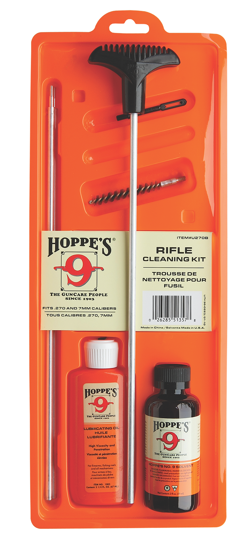 Hoppe's U243B Rifle Cleaning Kit 6mm/6.5mm/243/257 Cal Rifle