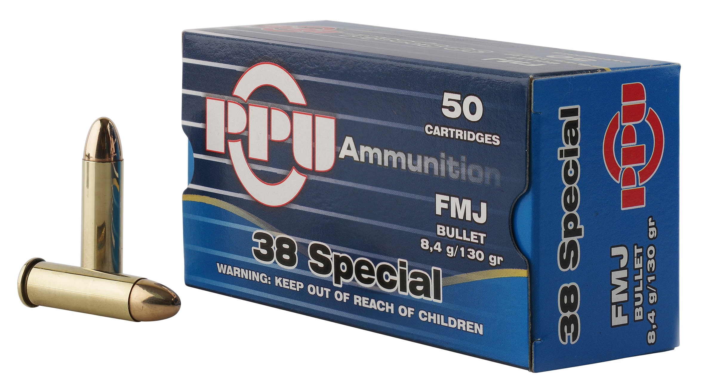 PPU PPH38SF Handgun Defense 38 Special 130 gr FMJ50rd Bx