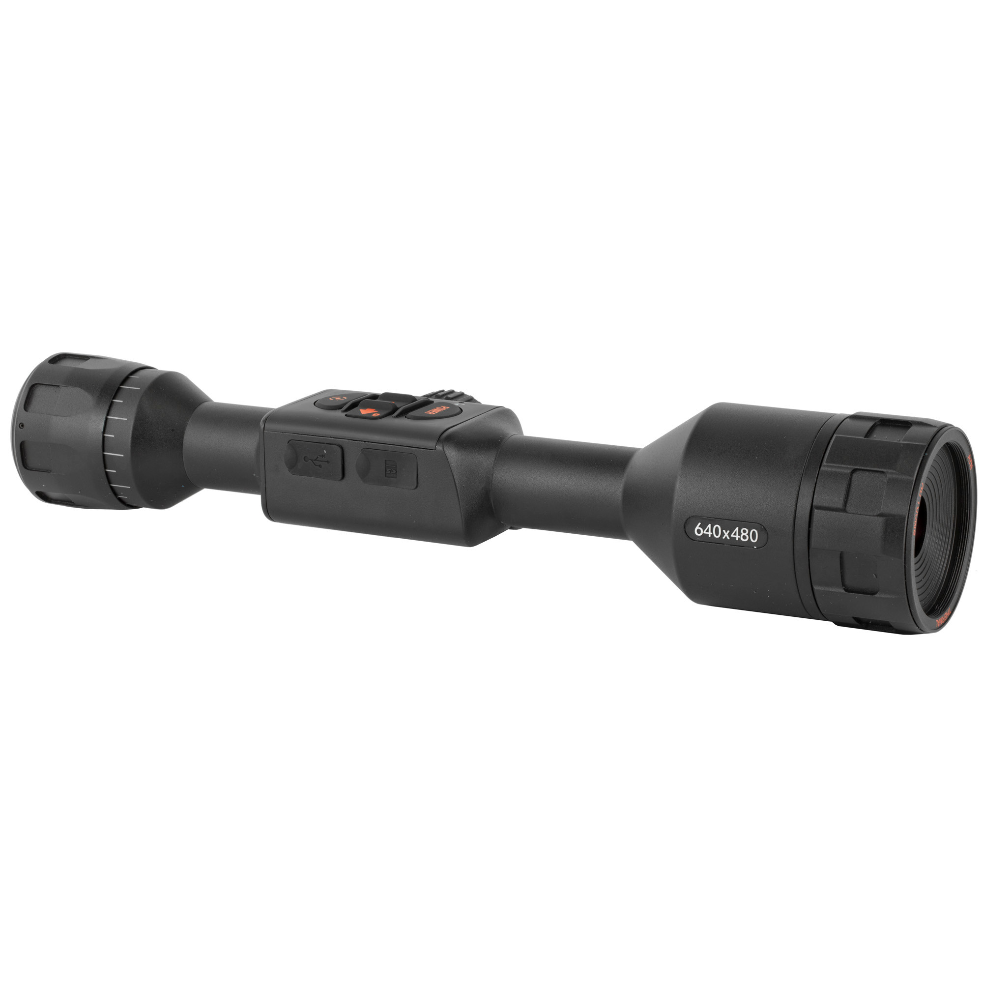 ATN TIWST4641A Thor 4 640 Thermal Rifle Scope Black Anodized 1-10x Multi Reticle 640x480 Resolution Features Rangefinder