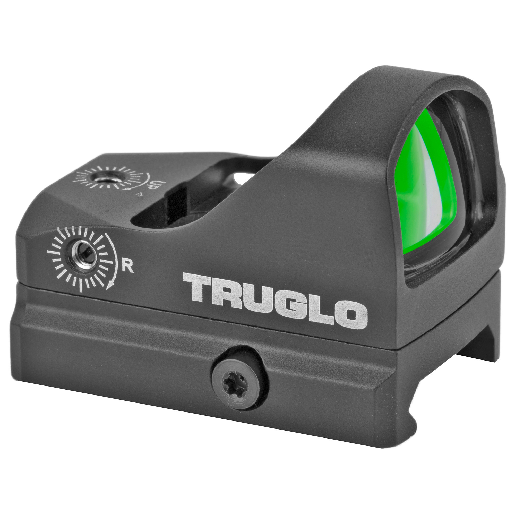 TruGlo TGTG8100BM TruTec Micro Black Anodized 23x17mm 3 MOA Red Dot Reticle 45 Degree Offset Mount