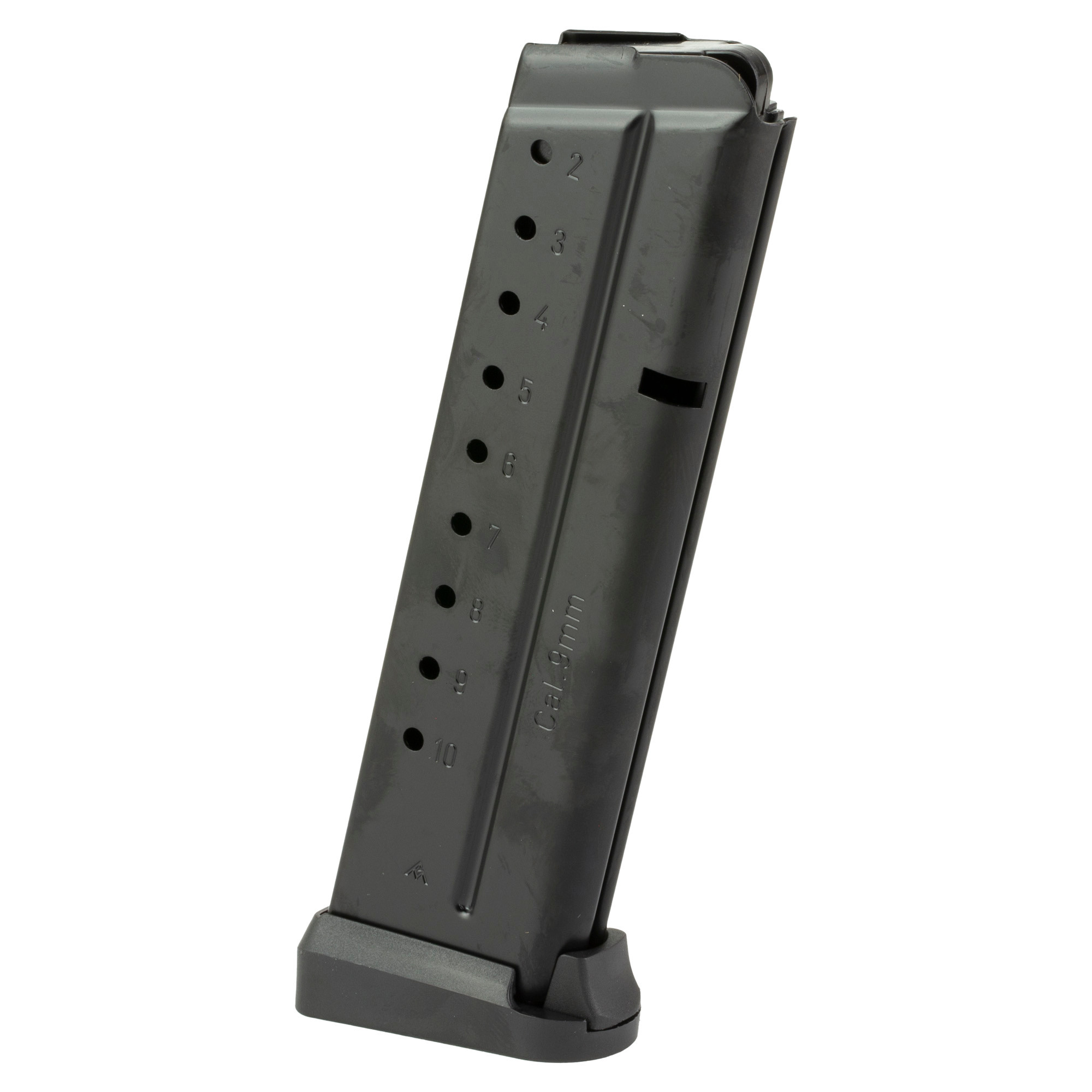 Mec-Gar Magazine 1911 Government, Commander 9mm Luger 10-Round Steel Anti-Friction Black