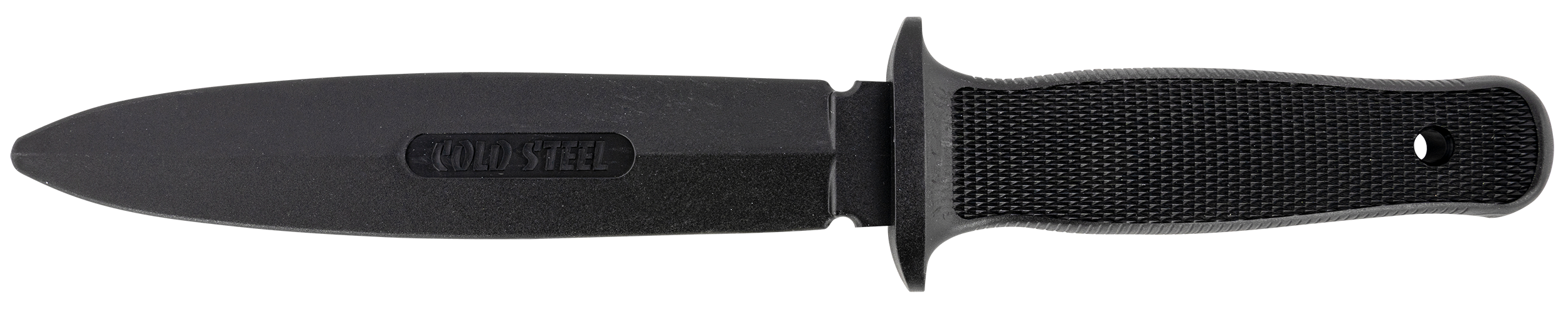 Cold Steel CS92R10D Peace Keeper I Rubber Trainer 7" Fixed Plain Blade Black Santoprene