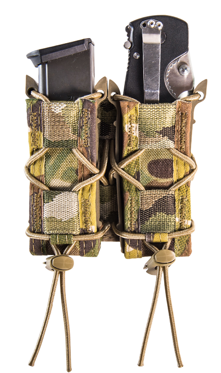High Speed Gear 13PT12MC TACO Mag Pouch Double MultiCam Nylon Belt Compatible w/ Pistol