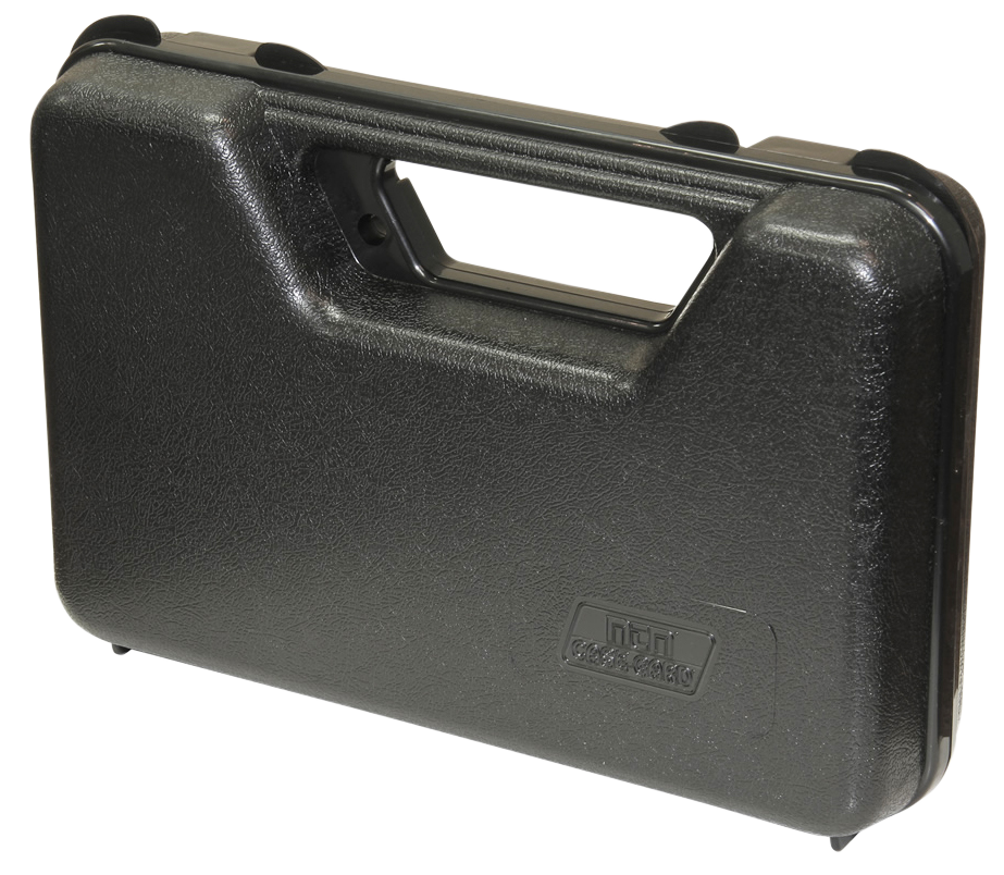 MTM Case-Gard 803R Pocket Pistol Case made of Polypropylene with Black Finish, Foam Padding, Hinge & Latches 9" x 5.60" x 2" Interior Dimensions