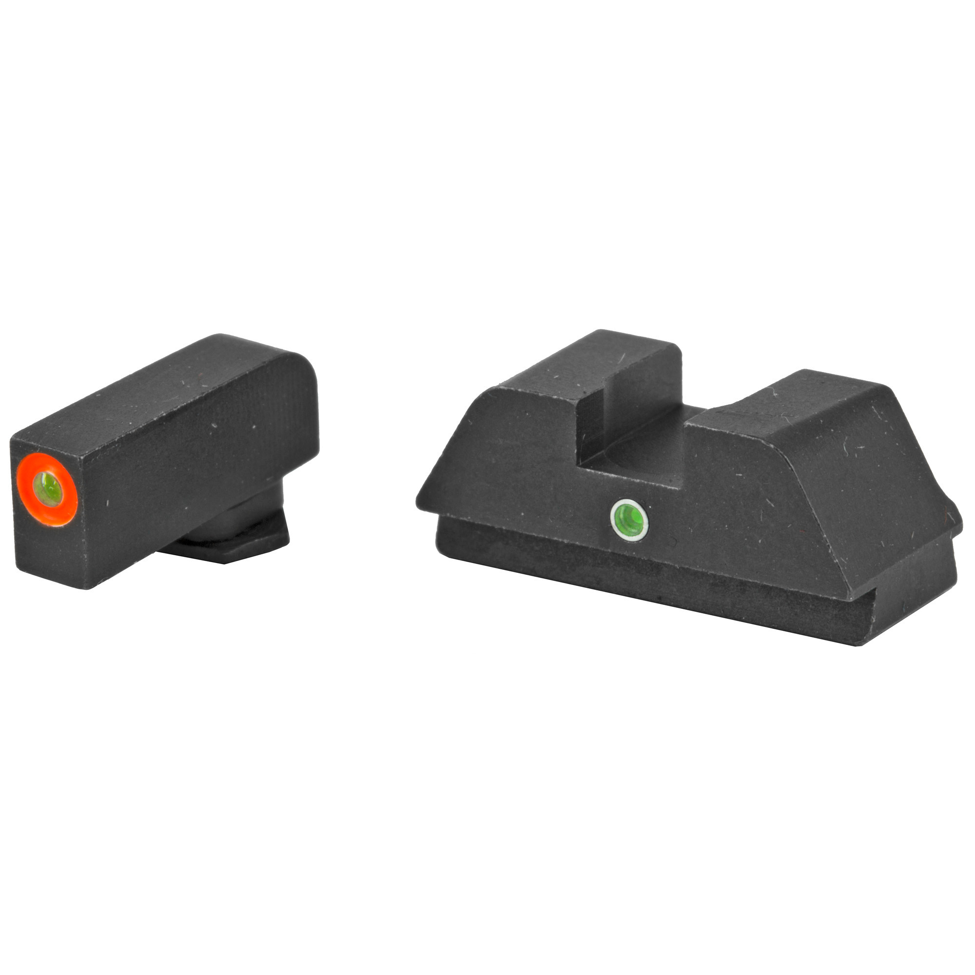 Ameriglo I-Dot Night Sight Set Glock 42, 43, 43X Tritium Green Dot Front with Orange Outline, Single Dot Rear