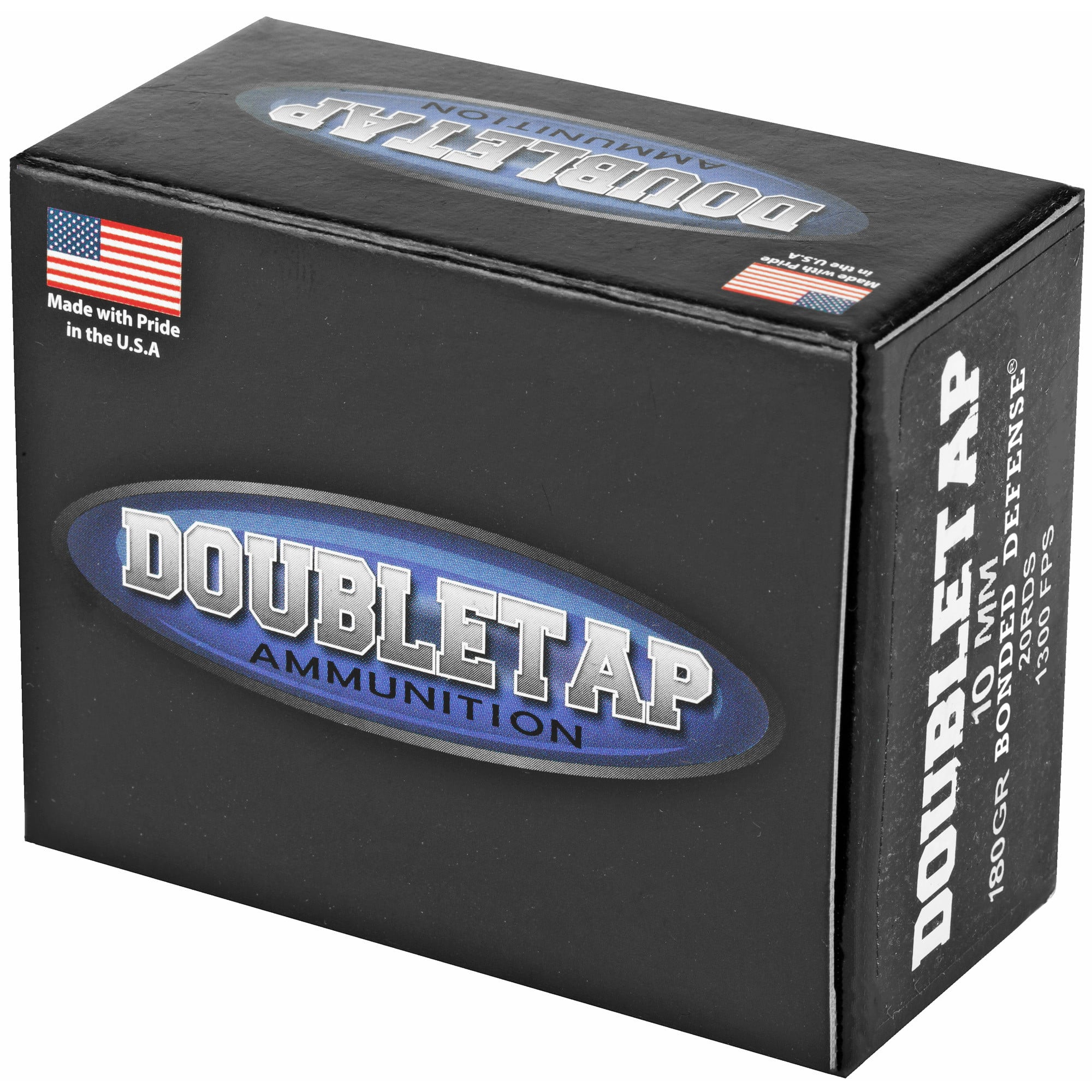 DoubleTap Ammunition Bonded Defense 10MM 180Gr Jacketed Hollow Point 20 Round Box 10MM180BD
