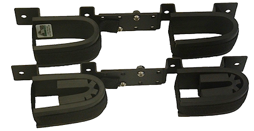 Rugged Gear 10065 Screw Mount Double Hook Black Steel Holds 2 Rifle/Shotgun