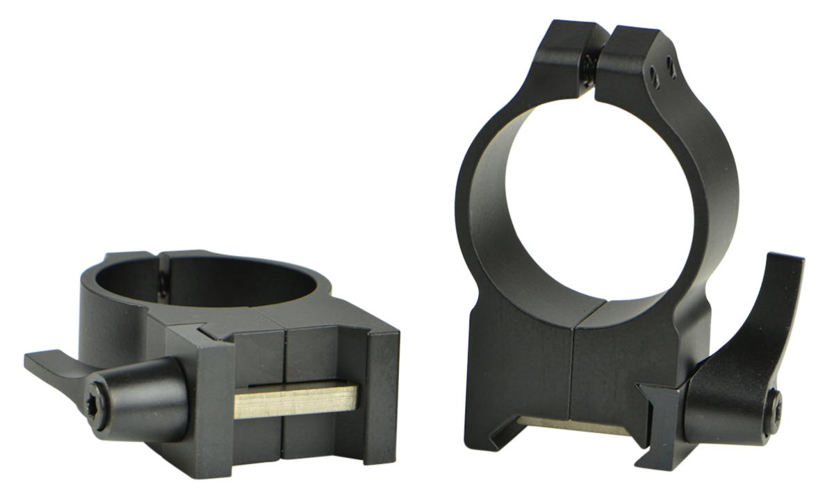 Warne 215LM Maxima Vertical Ring Set Quick Detach For Rifle Maxima/Weaver/Picatinny High 30mm Tube Matte Black Steel