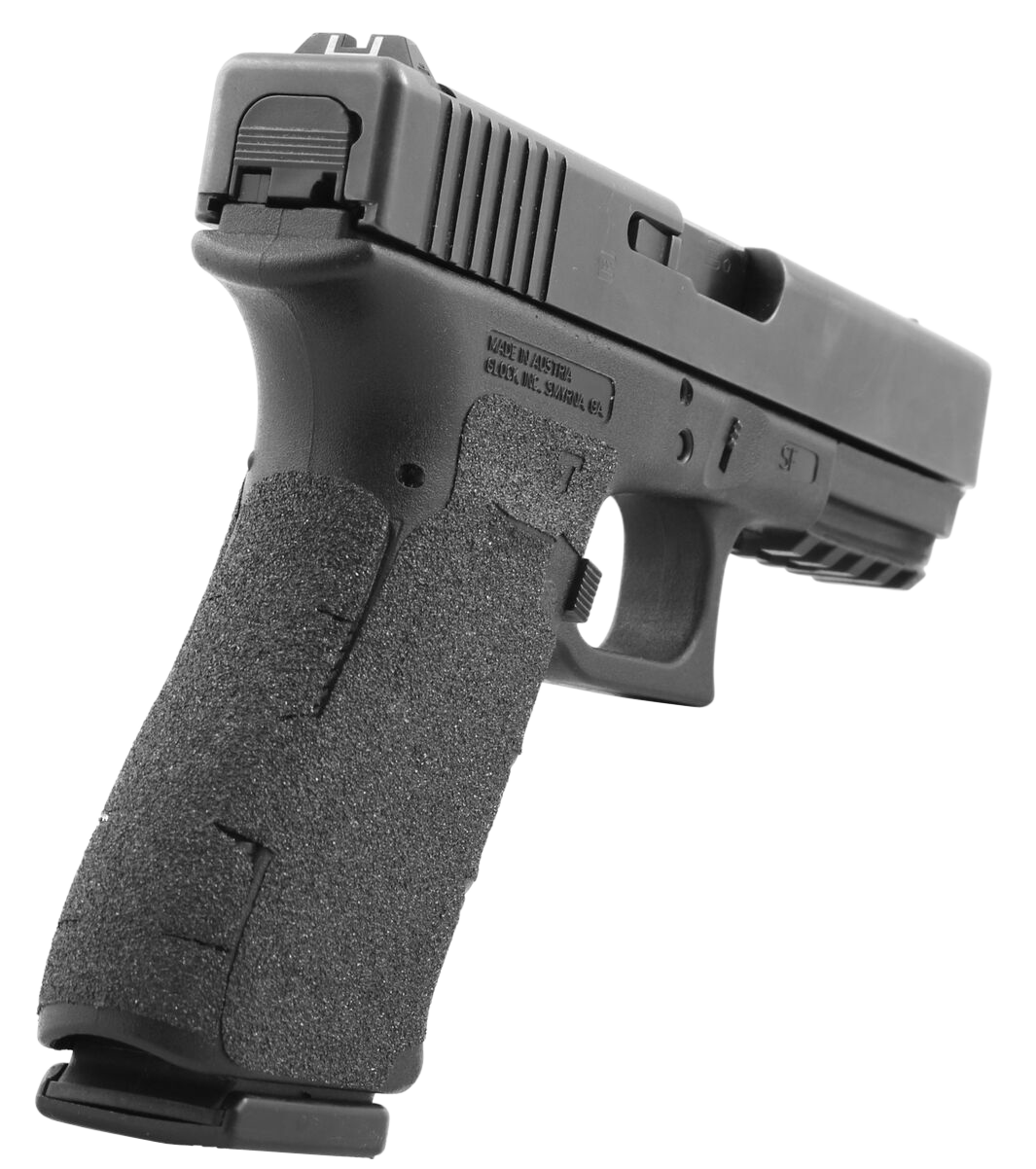 Talon Grips 384G Adhesive GripTextured Black Granulate for Glock 19,23,25,32,38,44 Gen5 with Large Backstrap