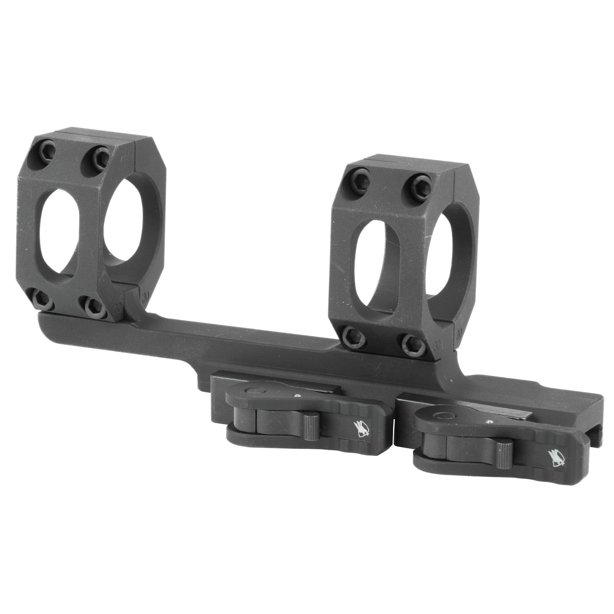American Defense AD-RECON 1" Scope Mount Black, Standard Levers, 0 MOA