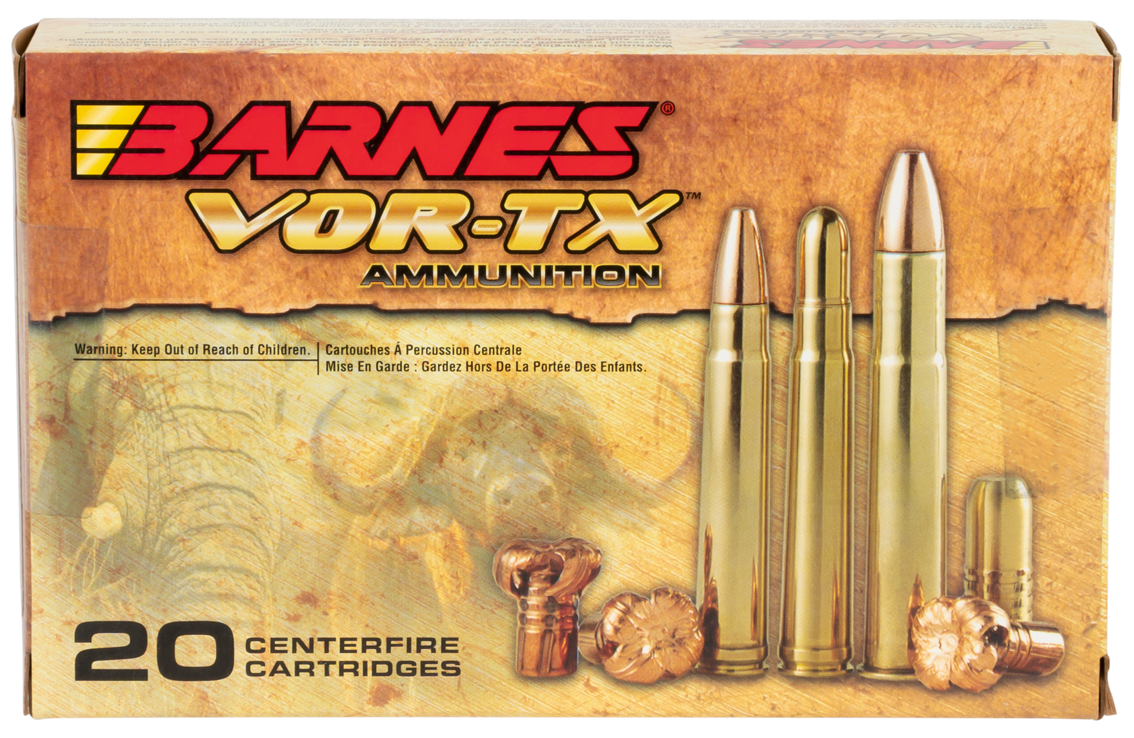 Barnes VOR-TX Safari Ammunition 416 Remington Magnum 400 Grain TSX Hollow Point Flat Base Lead-Free 20RD