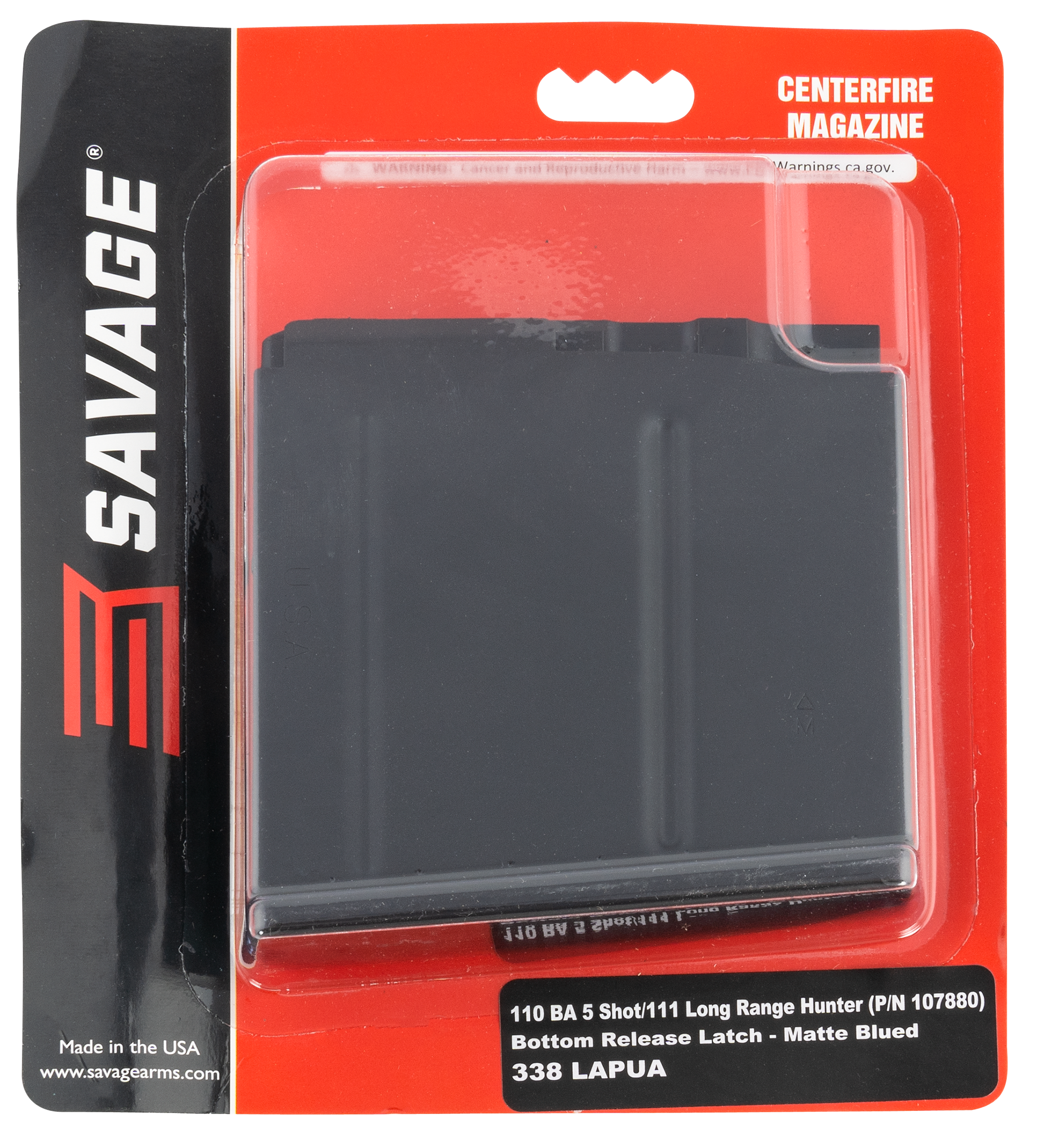 Savage Arms Magazine Savage 110BA 338 Lapua 5-Round Steel Blue Matte
