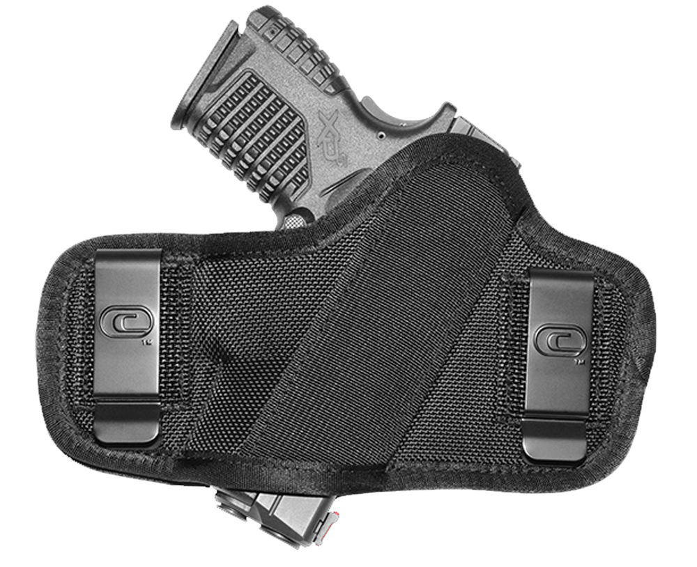 Crossfire Shooting Gear CRFCLPONSA1S2 The Clip-OnOWB Black Ballistic Nylon Belt Clip Fits Subcompact 2-2.50" Barrel Ambidextrous