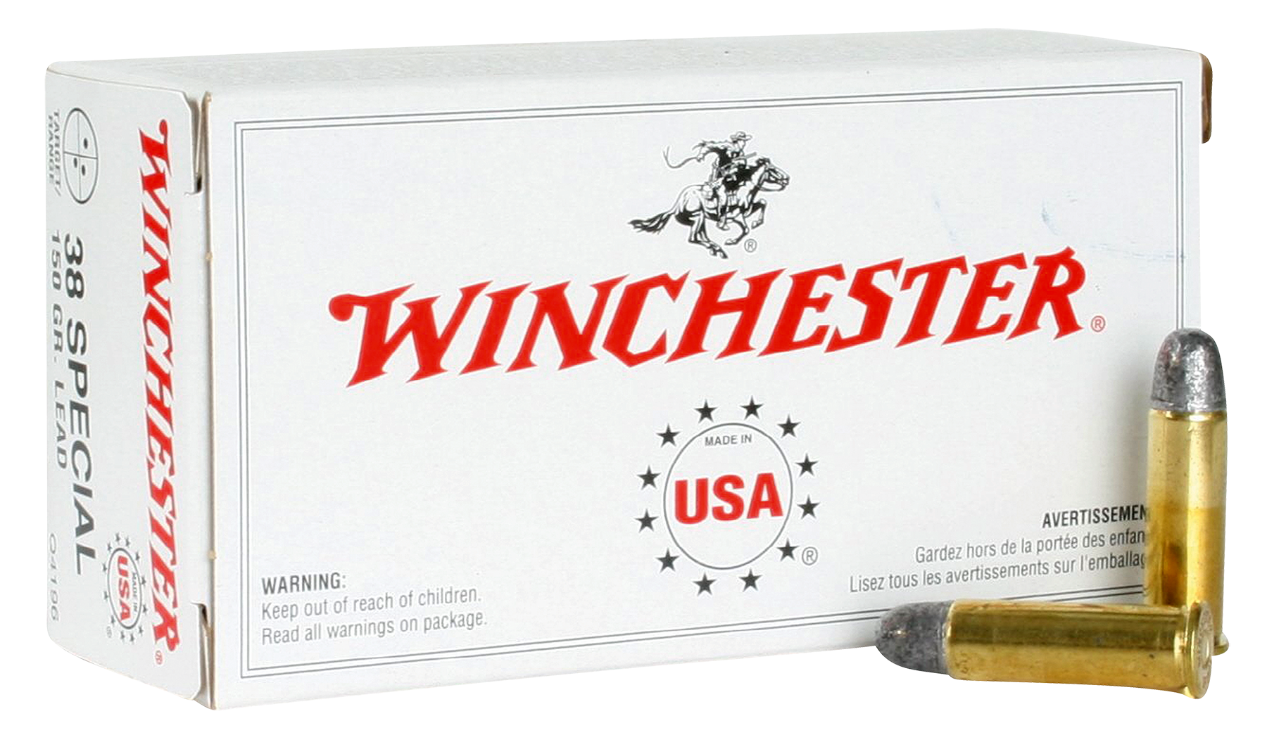 Winchester Ammo Q4196 USA Target 38 Special 150 gr Lead Round Nose (LRN) 20 Per Box/ 10 Cs