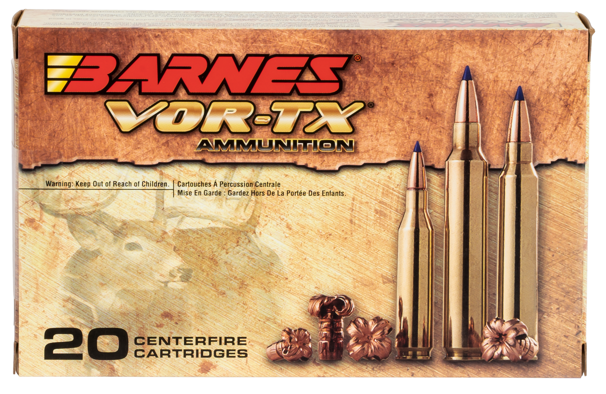 Barnes VOR-TX Ammunition 338 Lapua Magnum 280 Grain LRX Polymer Tipped Boat Tail Lead-Free 20RD