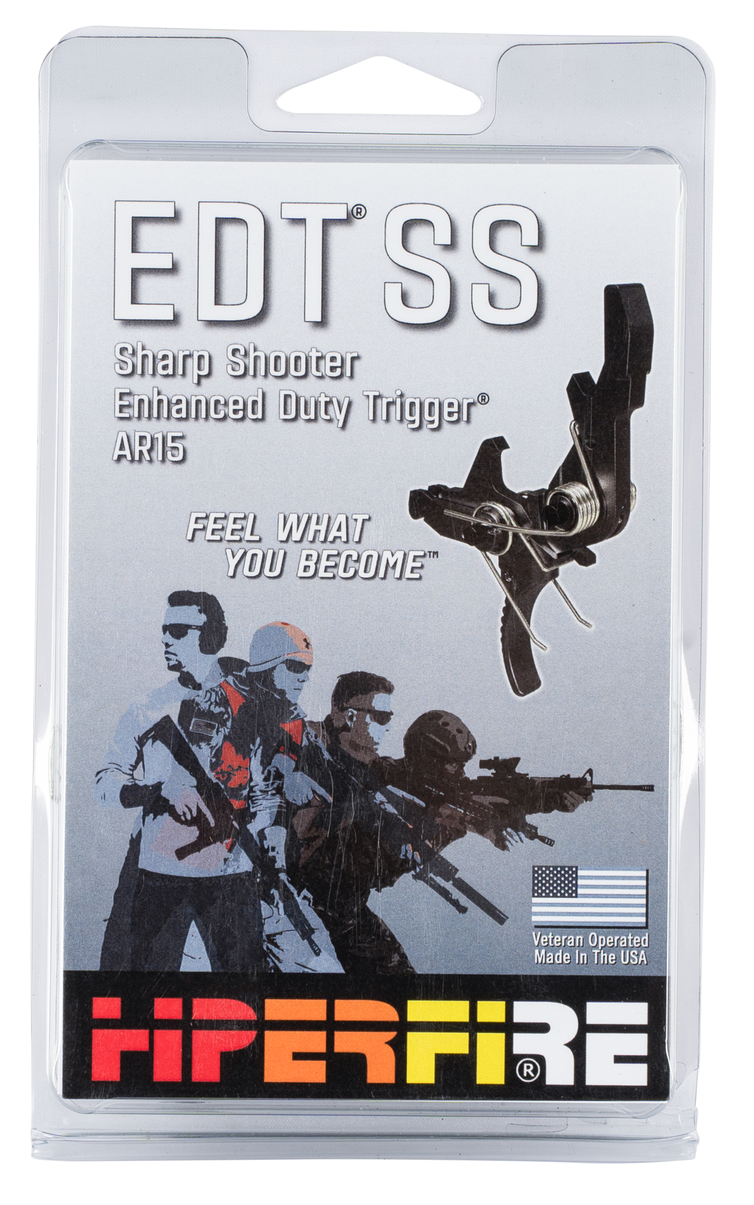 Hiperfire EDTSS Enhanced Duty Sharp Shooter Single-Stage Curved Trigger with 4.50-5.50 lbs Draw Weight for AR-Platform