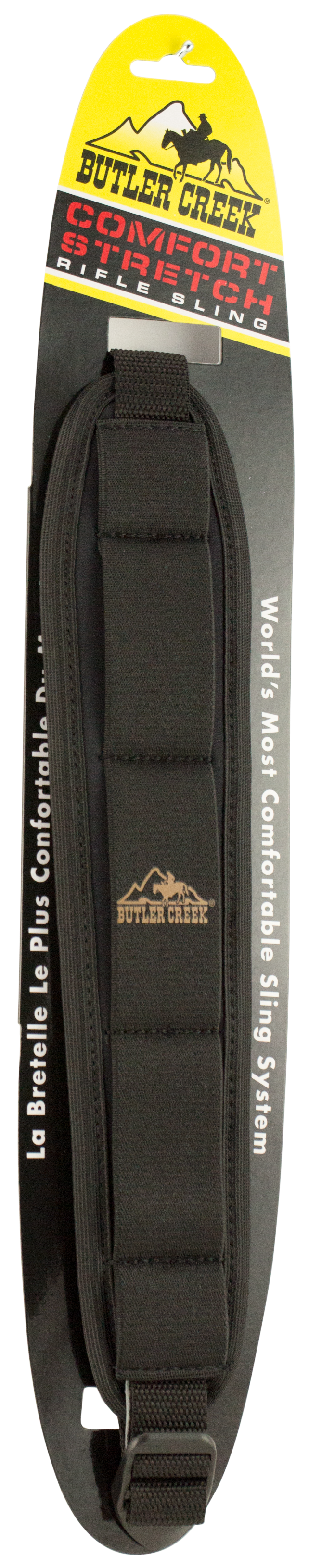Butler Creek 80013 Comfort Stretch Sling made of Black Neoprene with Non-Slip Grippers, 20"-46" OAL, 2.50" W & Adjustable Design for Rifles