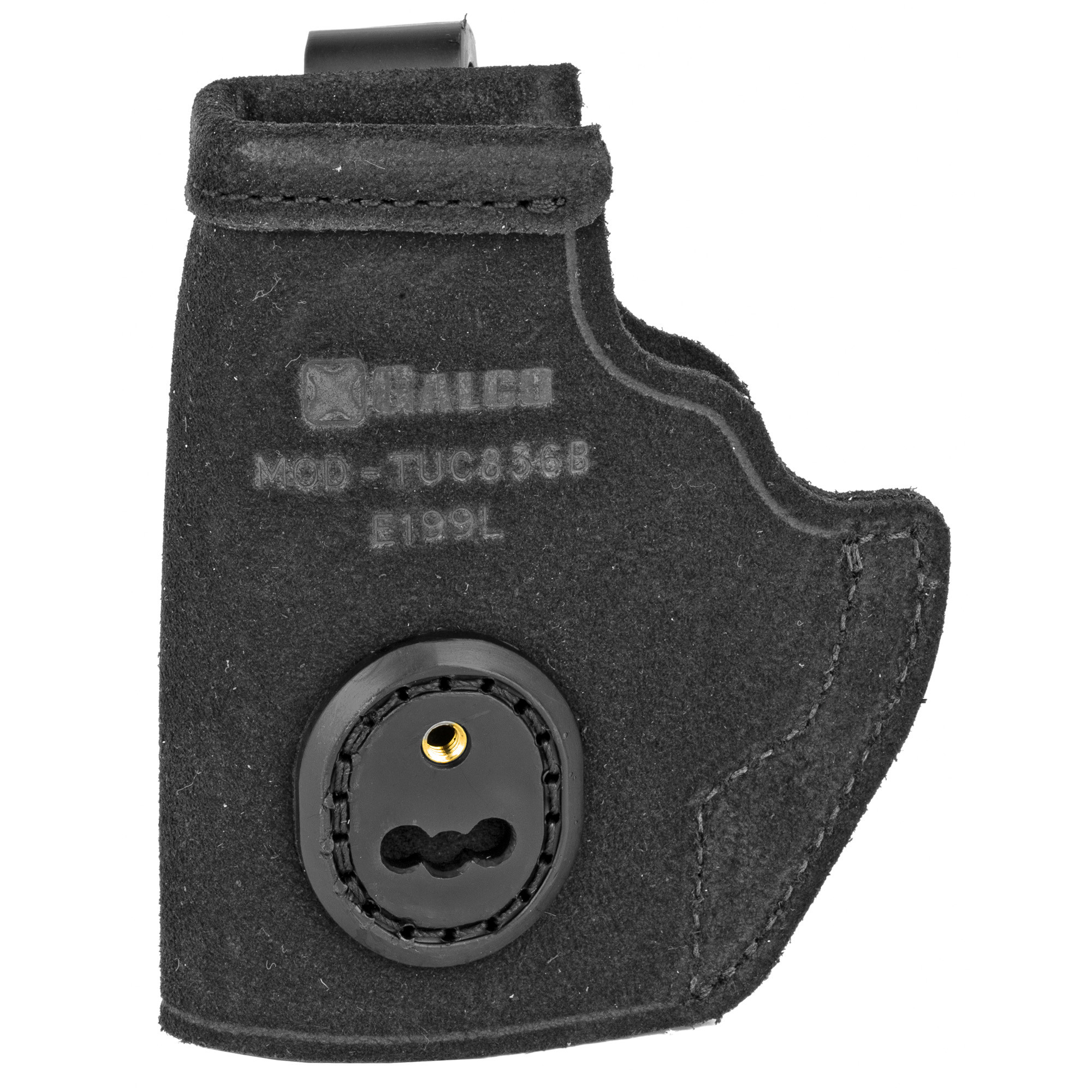 Galco TUC836B Tuck-N-Go 2.0 IWB Black Leather UniClip/Stealth Clip Fits Ruger LCP II/Ruger LCP Max Ambidextrous