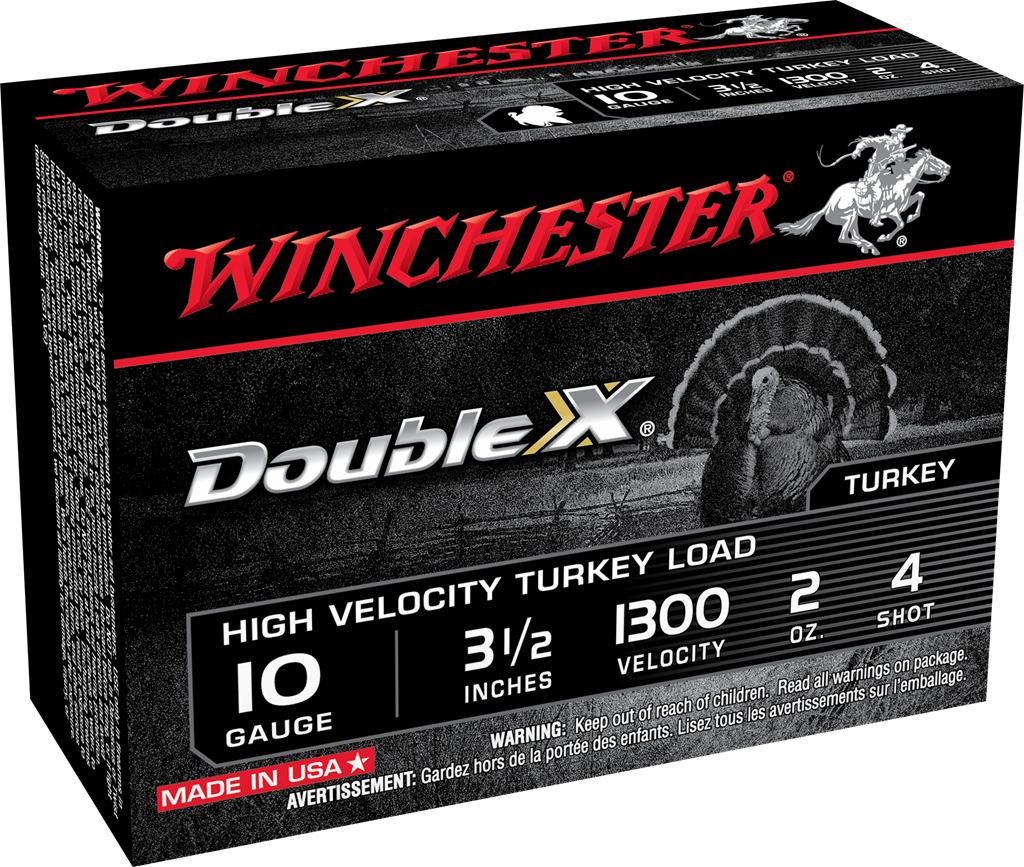Winchester Double X Turkey Ammunition 10 Gauge 3-1/2" 2 oz #4 Copper Plated Shot Box of 10