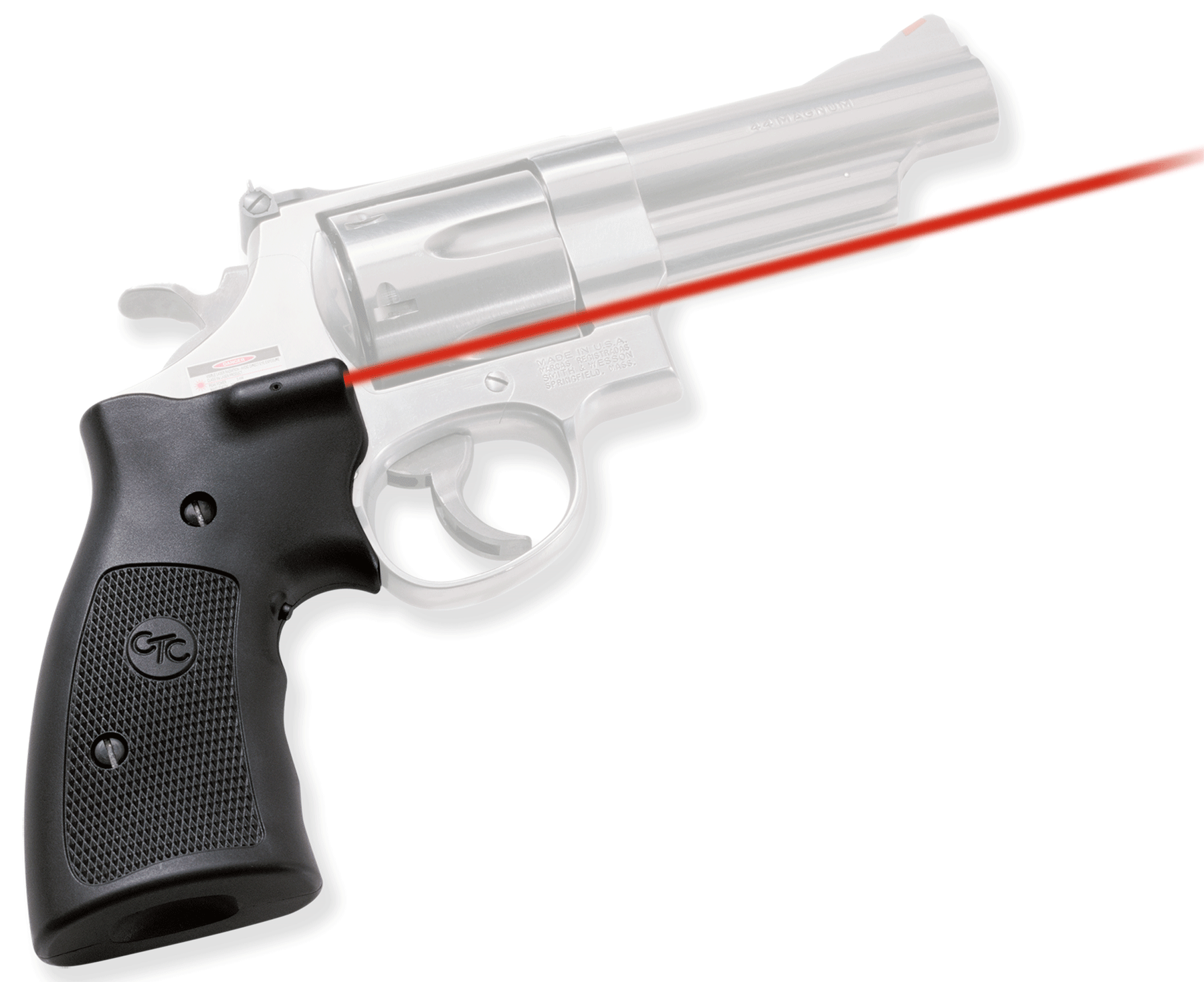 Crimson Trace Lasergrips S&W K, L, N-Frame Square Butt Hard Polymer Black