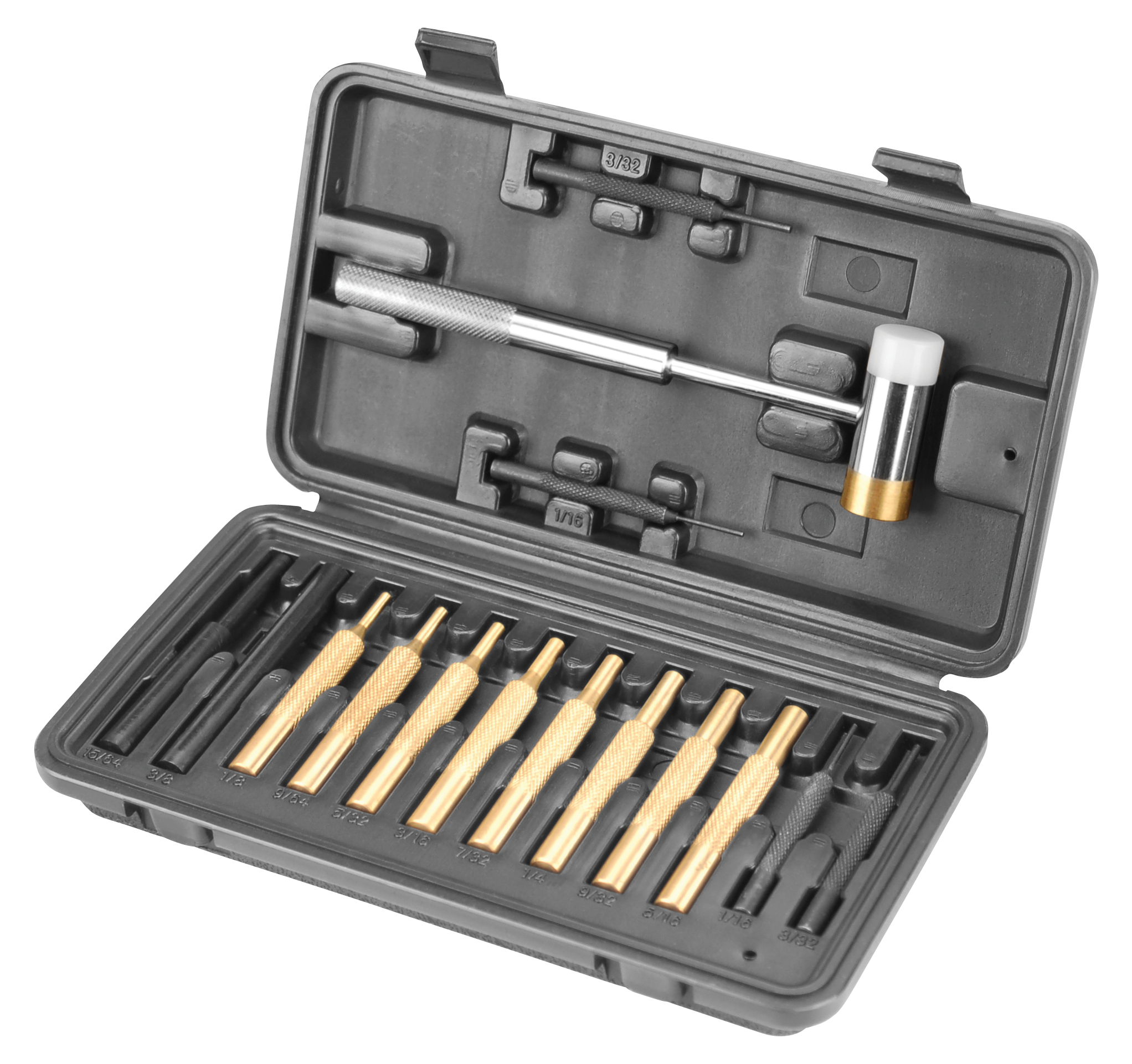 Wheeler Hammer and Punch Set with Hard Plastic Case