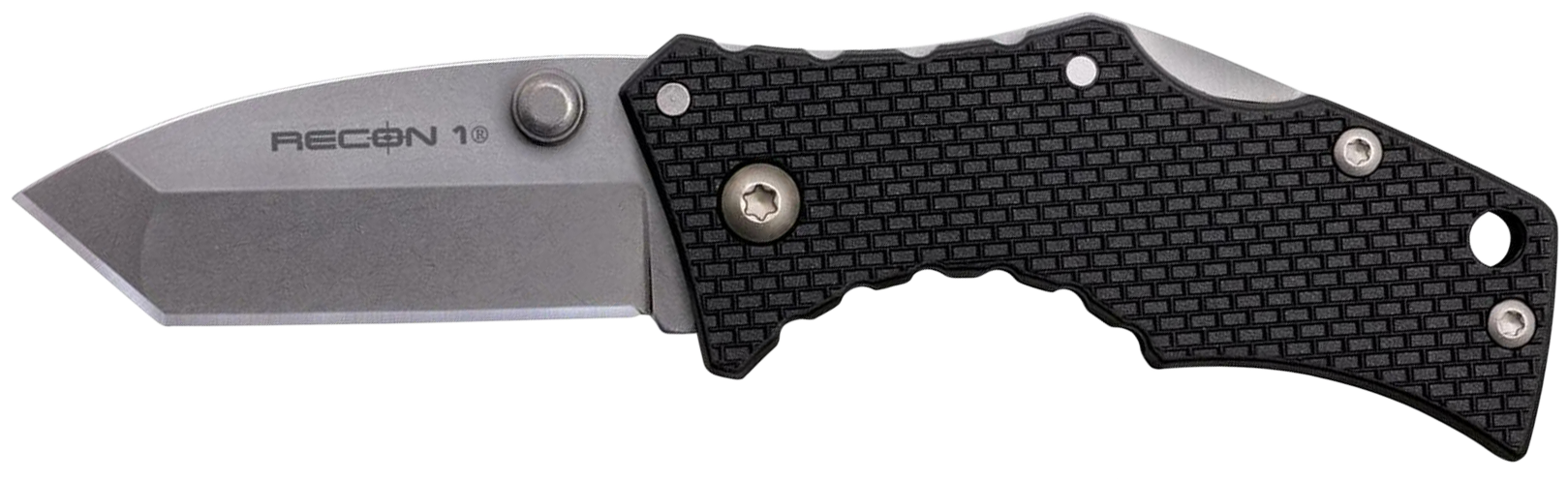 Cold Steel CS27DT Recon 1 Micro 2" Folding Tanto Plain Stonewashed 4034 SS Blade/ Black Griv-Ex Handle Includes Pocket Clip