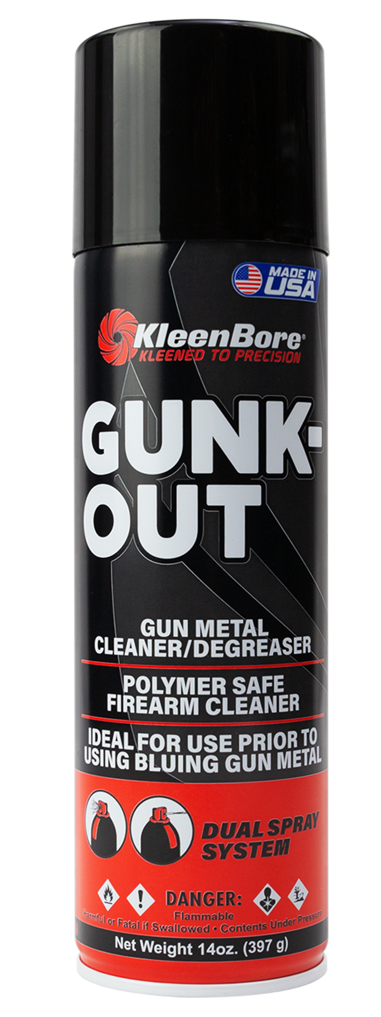 KleenBore GO5A Gunk-Out Gun Metal Cleaner/Degreaser 14 oz Aerosol