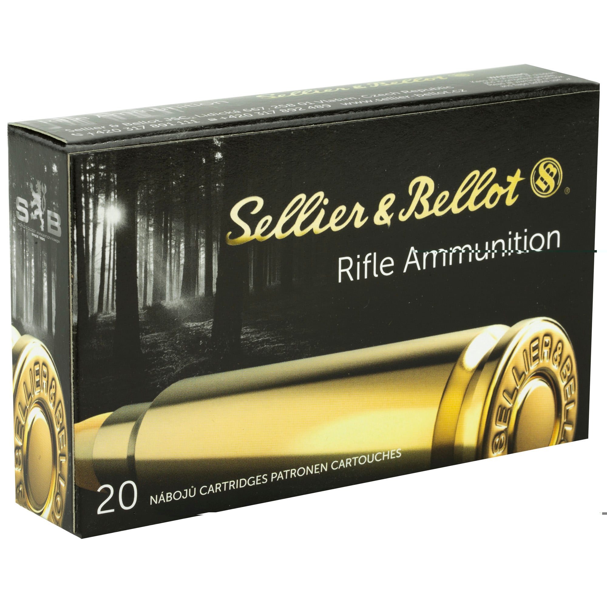 Sellier & Bellot Ammunition 8x57mm JS Mauser (8mm Mauser) 196 Grain Soft Point Cutted Edge 20RD