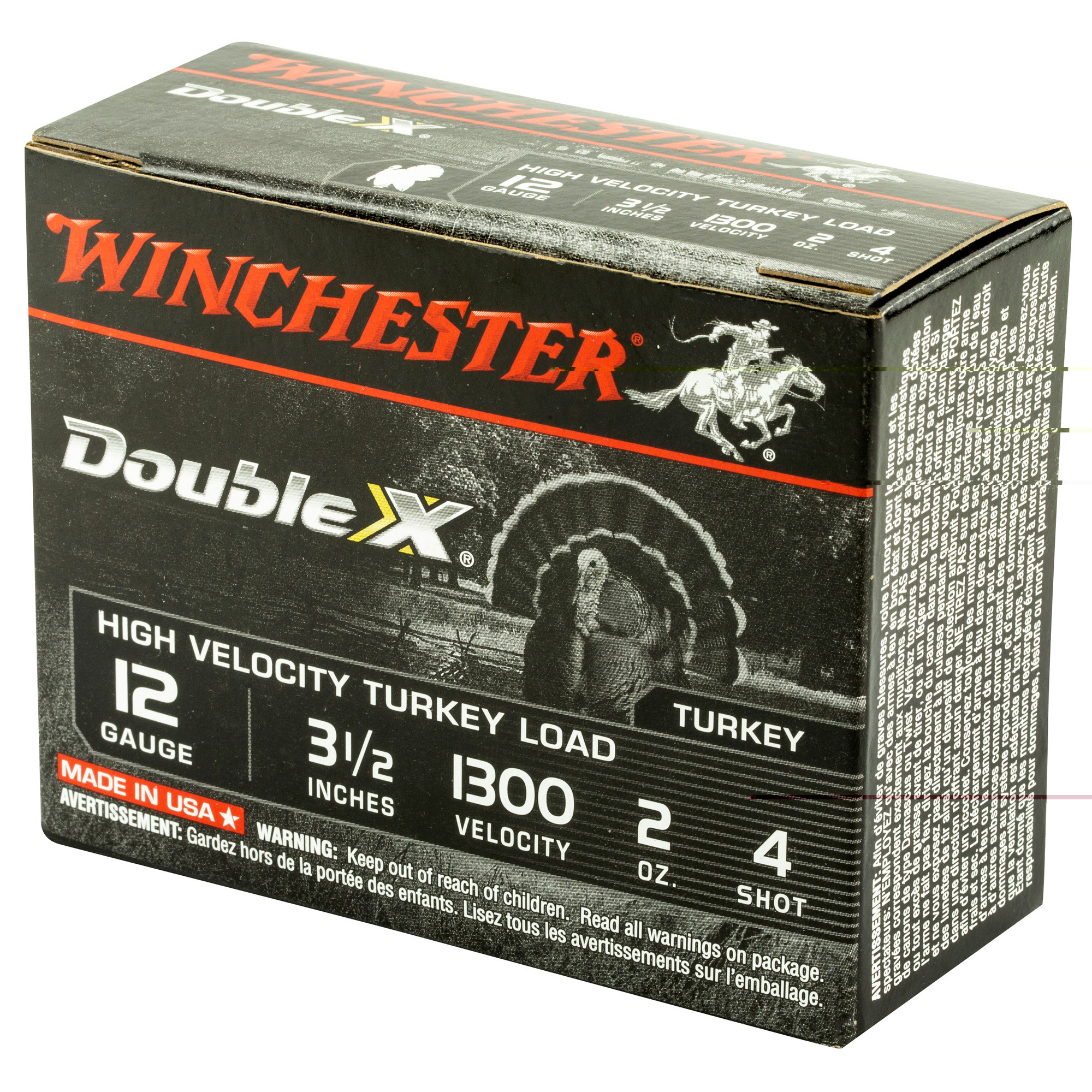 Winchester Double X Turkey Ammunition 12 Gauge 3-1/2" 2 oz #4 Copper Plated Shot Box of 10