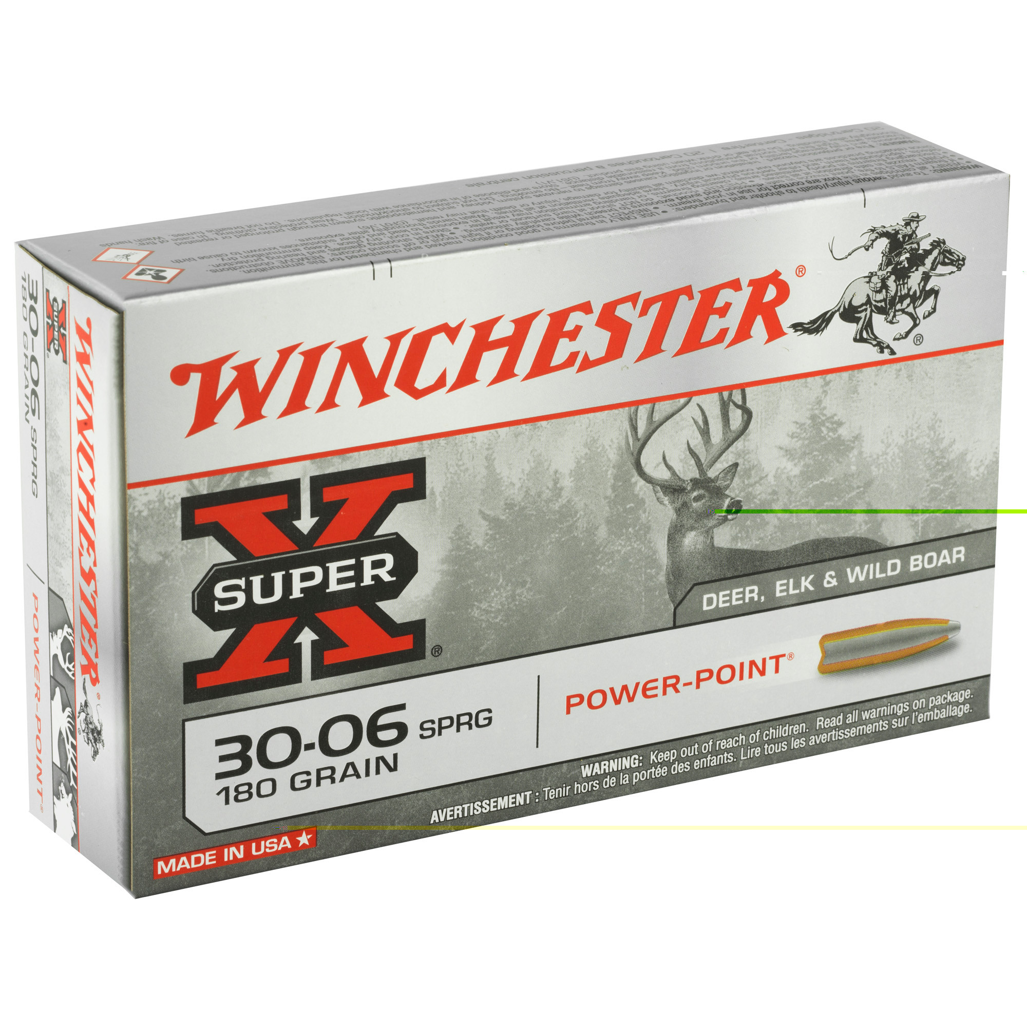 Winchester Power Point Ammunition 30-06 Springfield 180 Grain Power-Point 20RD