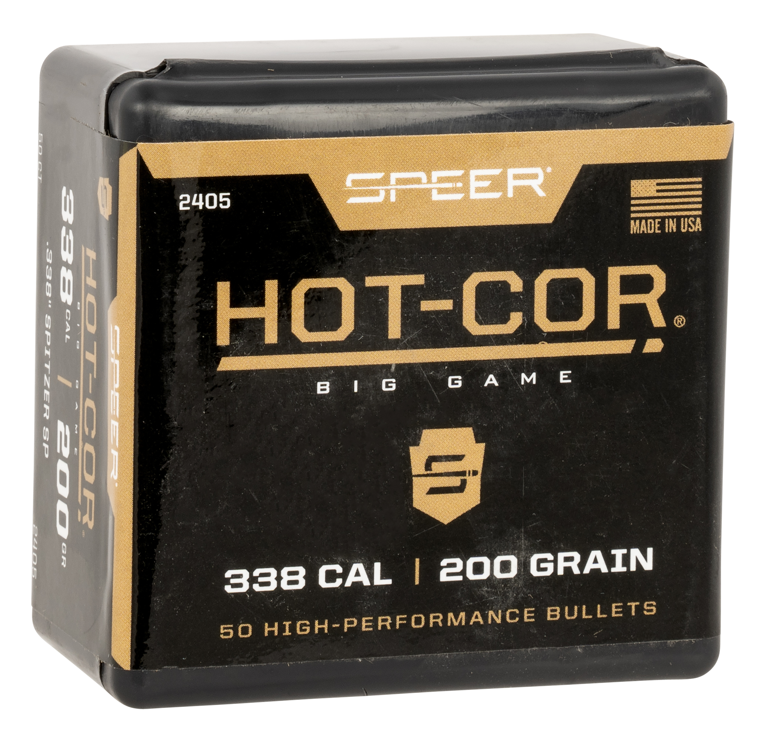 Speer Hot-Cor Bullets 338 Caliber (338 Diameter) 200 Grain Spitzer Box of 50