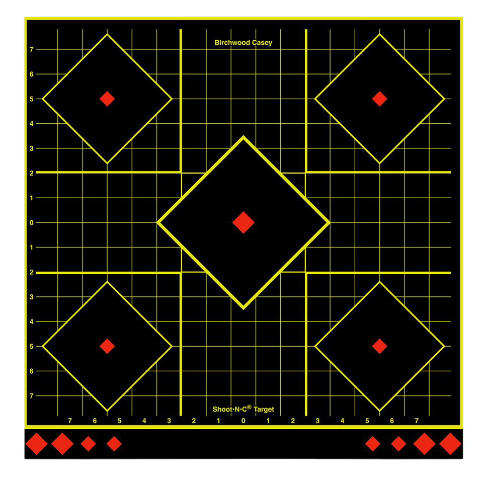 Birchwood Casey 34177 Shoot-N-C Sight-In Diamond Paper Target 17.75" 100 Per Pack