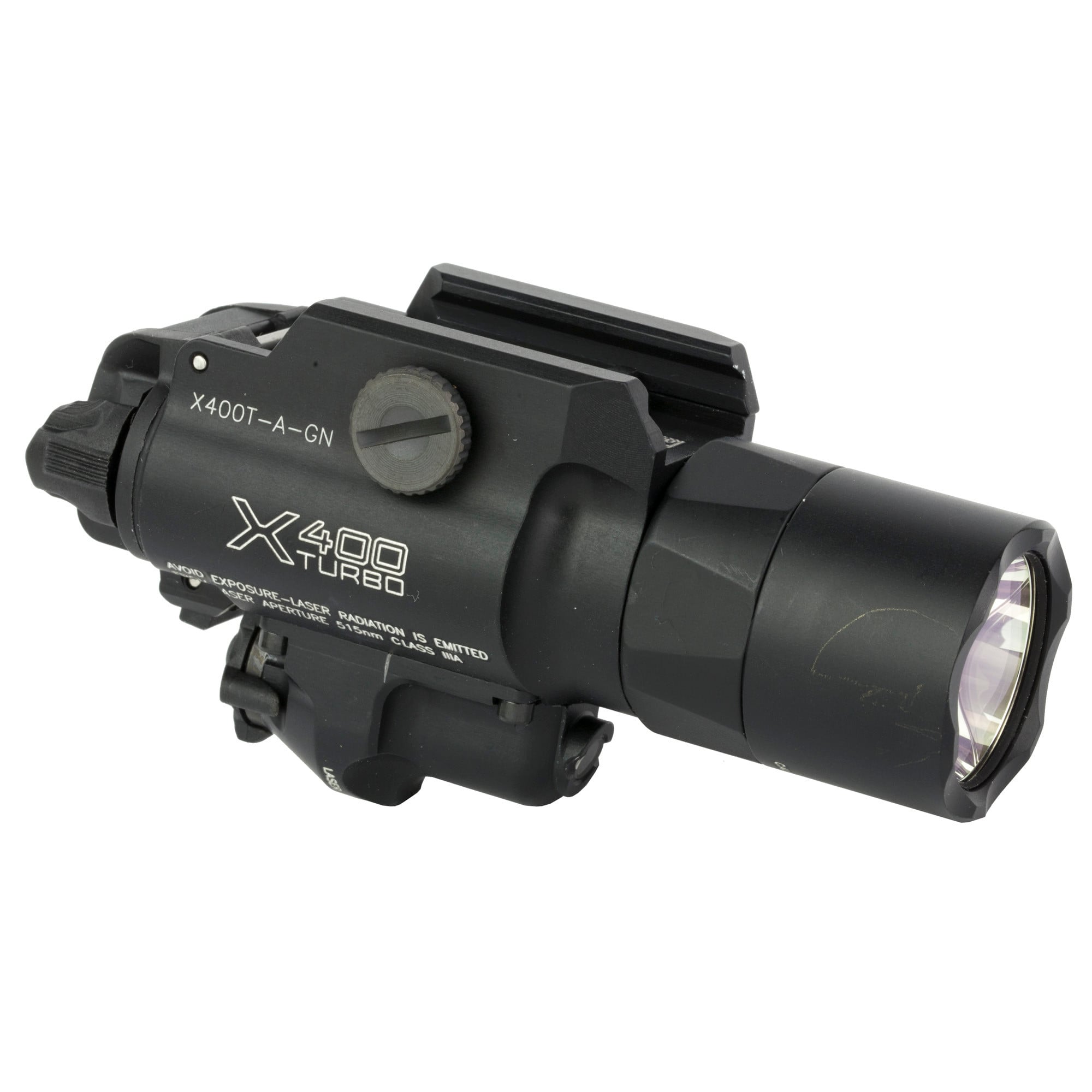 SureFire X400TAGN X400TFor Handgun 500 Lumens/<5mW Output Green/White LED Light Green Laser Black Anodized Aluminum