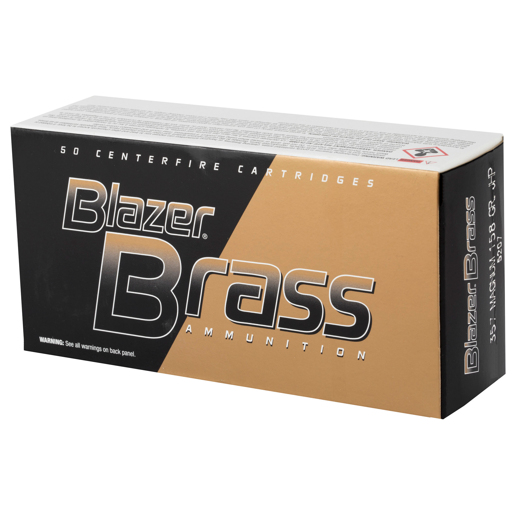 Blazer Brass Ammunition 357 Magnum 158 Grain Jacketed Hollow Point Box of 50