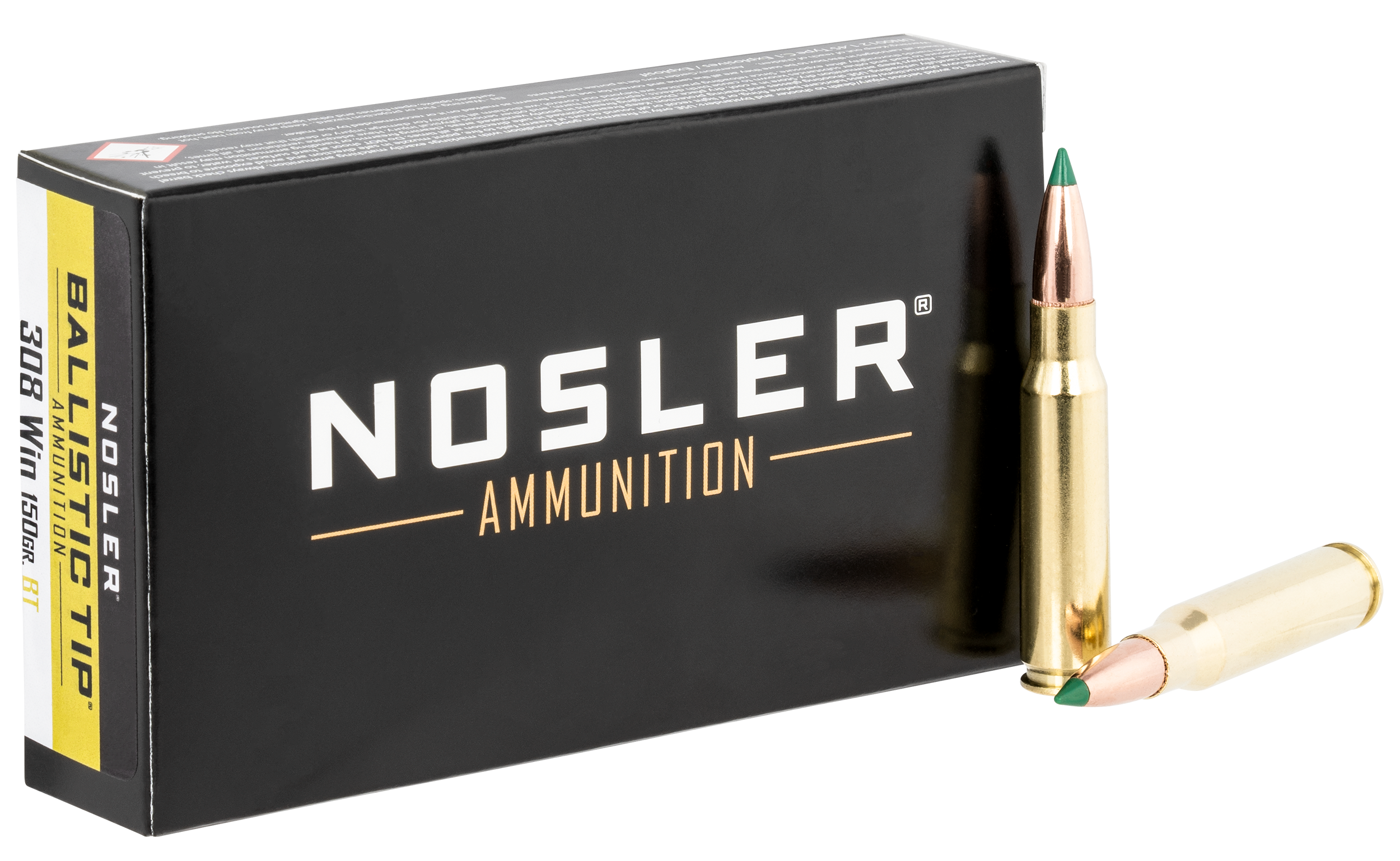 Nosler BT Ammunition 308 Winchester 150 Grain Ballistic Tip 20RD
