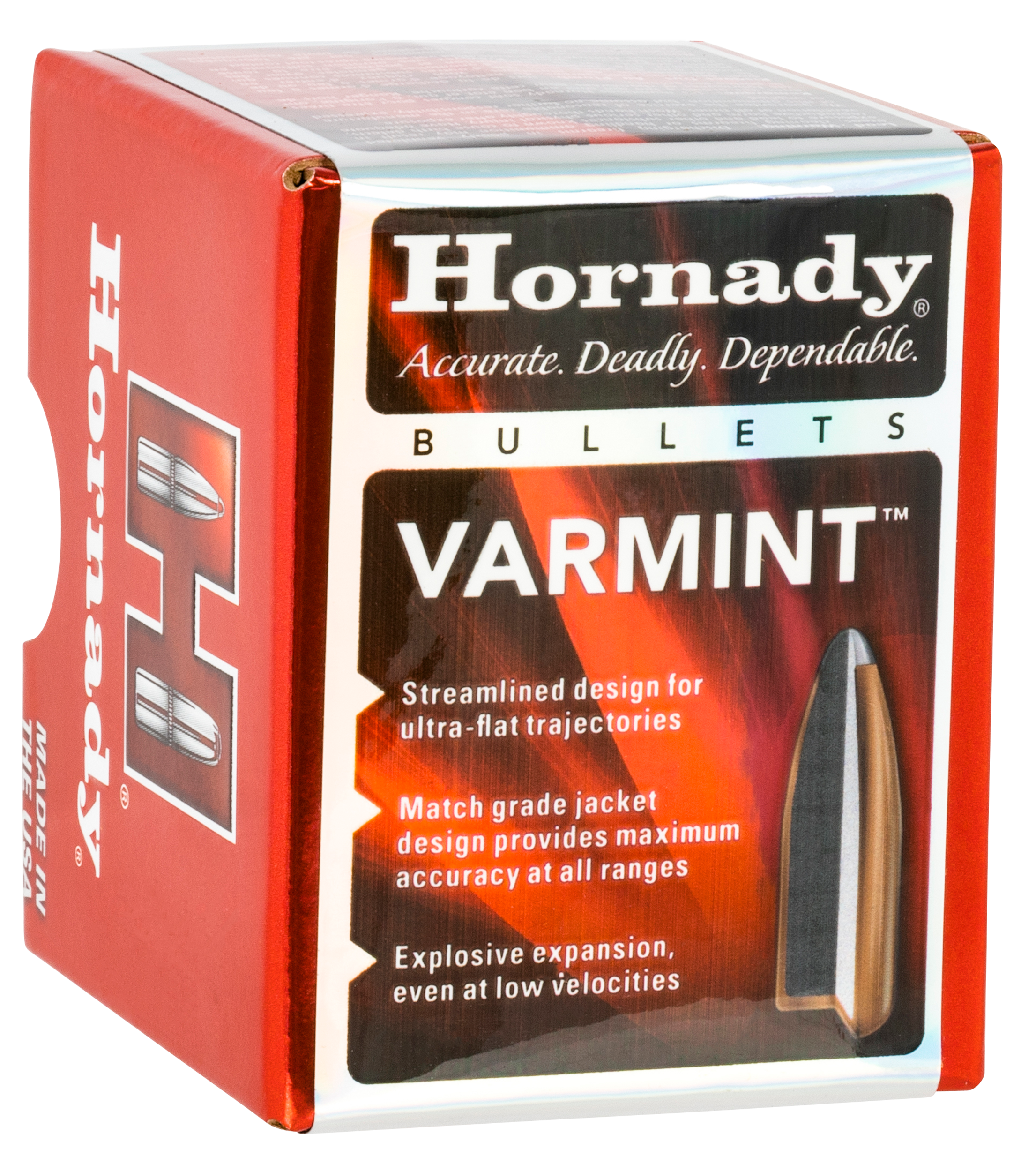 Hornady Bullets 22 Caliber (224 Diameter) 55 Grain Spire Point Boat Tail with Cannelure