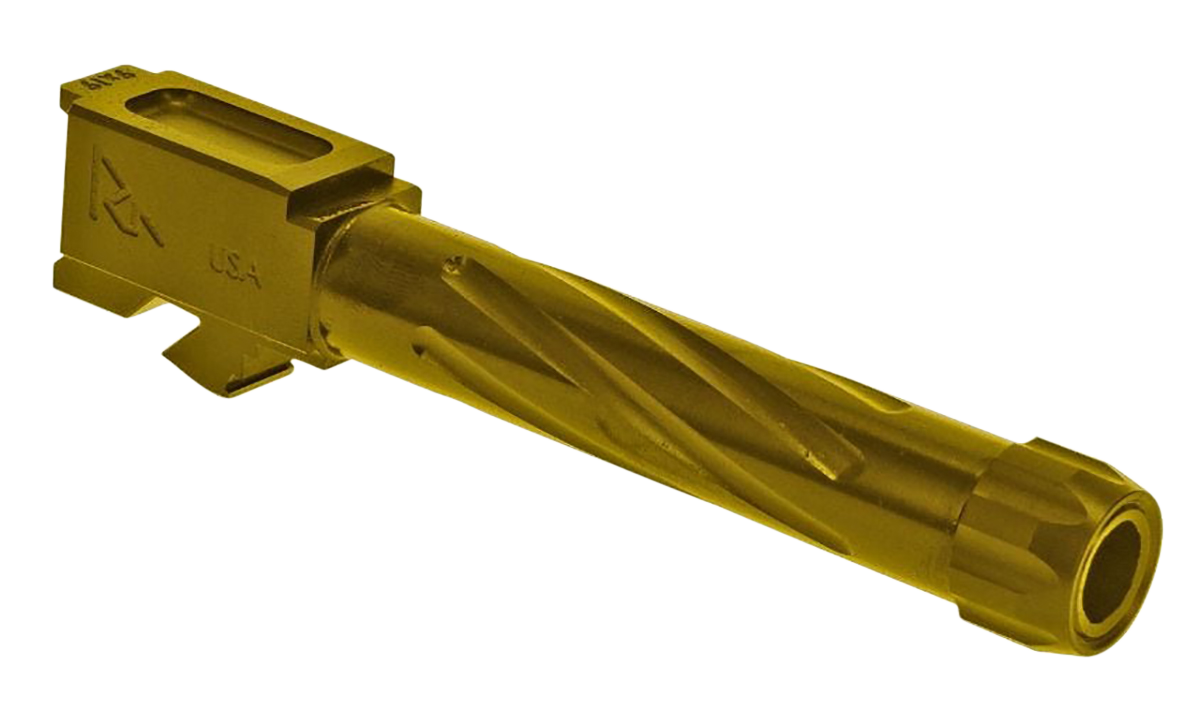 Rival Arms Barrel V1 Glock 19 Gen 3, 4 9mm Luger Spiral Fluted 1/2"-28 Thread Stainless Steel