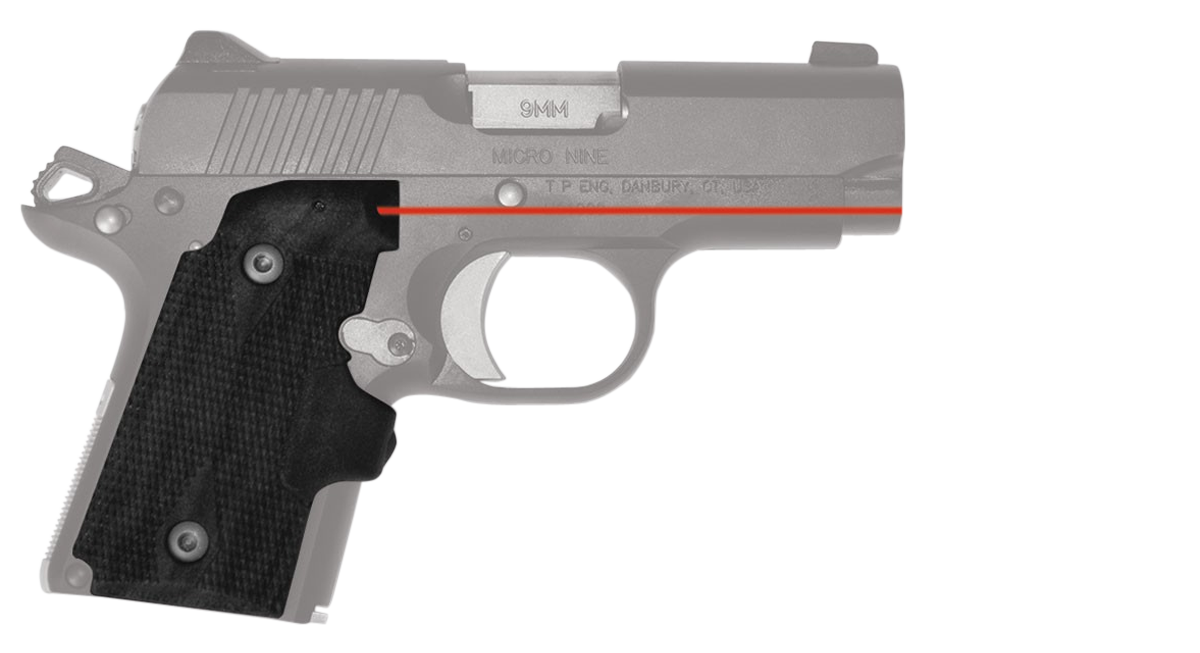 Crimson Trace LG409 Lasergrips5mW Red Laser with 633nM Wavelength & Black Finish for 9mm Luger Kimber Micro