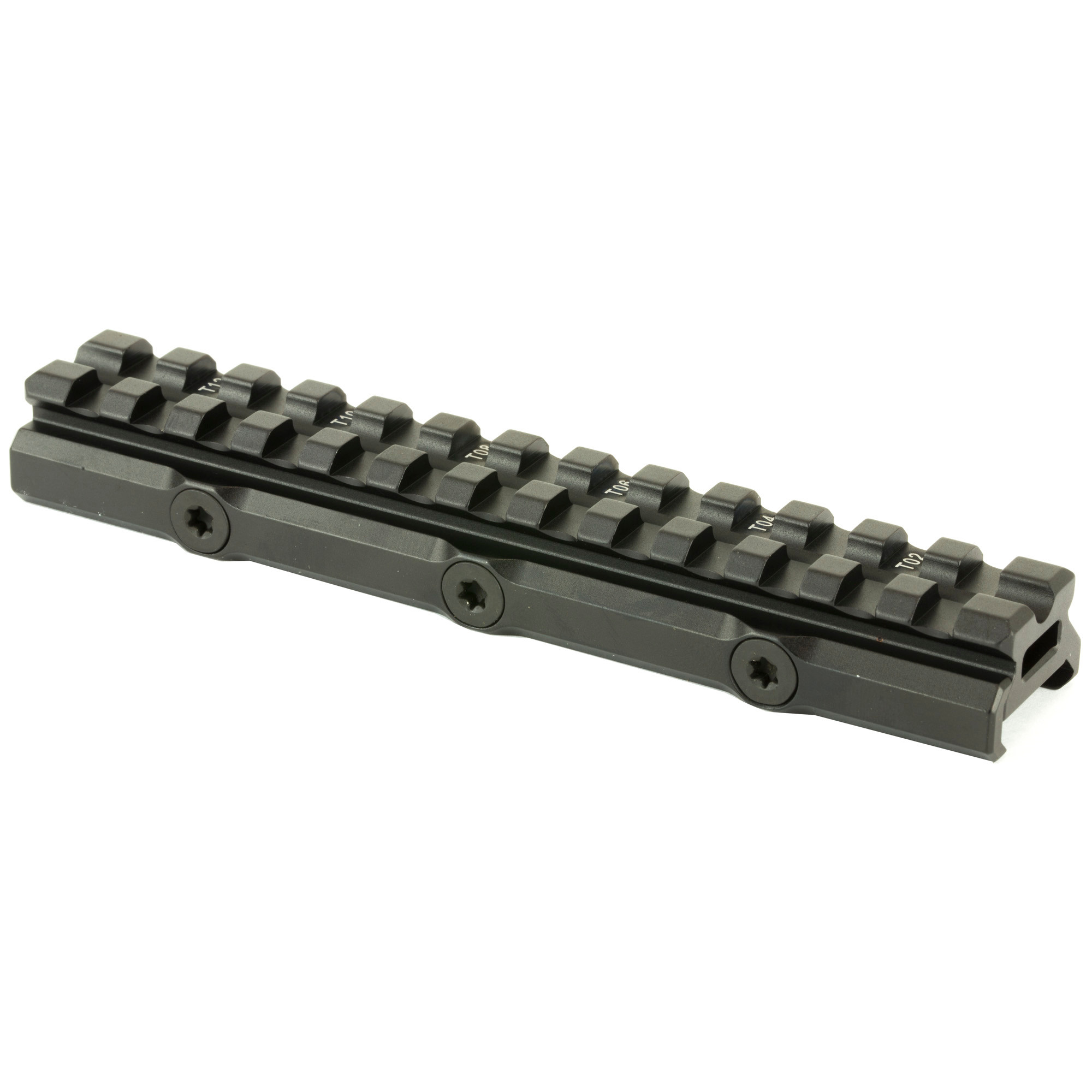 UTG Super Slim Picatinny Riser Mount Matte Black, 13 Slots, .5" Height