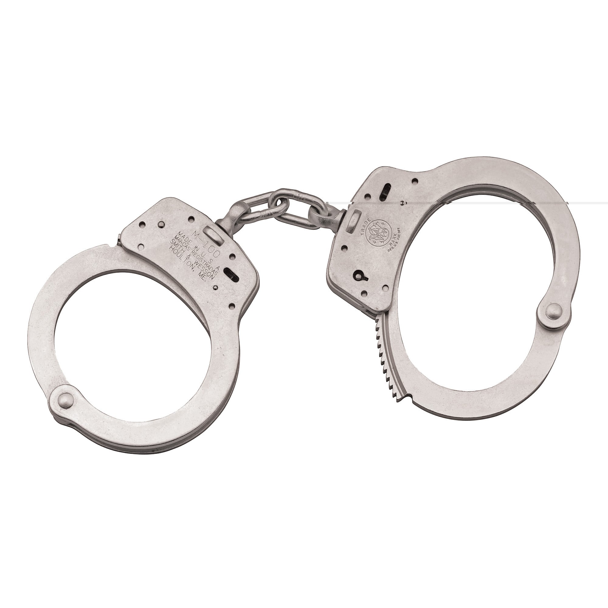 Smith & Wesson 350103 100 Handcuff Nickel Sw Handcuffs Model 100 Nkl