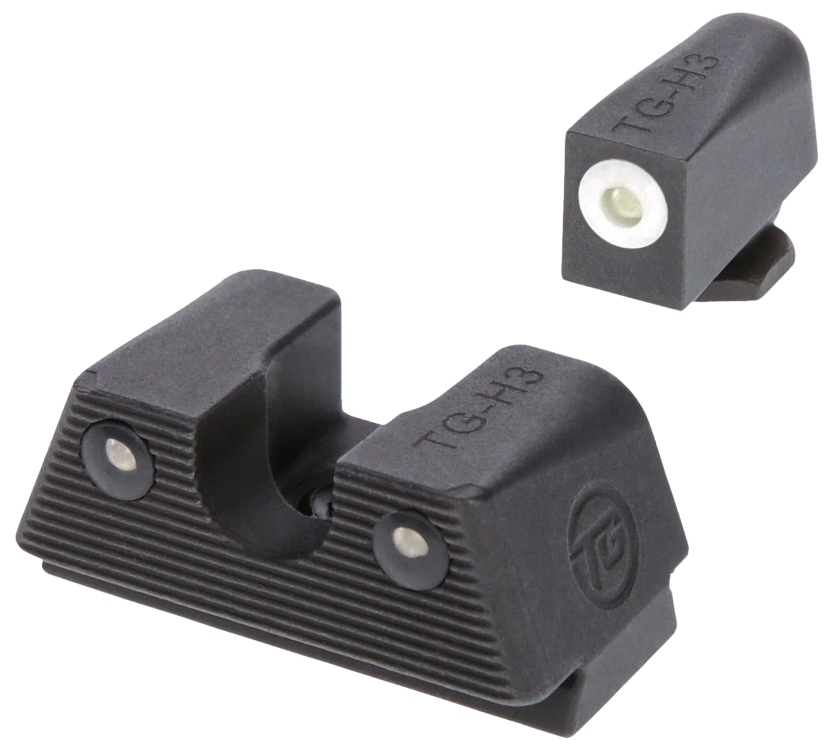 TruGlo Tritium X Sight Glock 42, 43 Tritium Green with White Front Dot Outline
