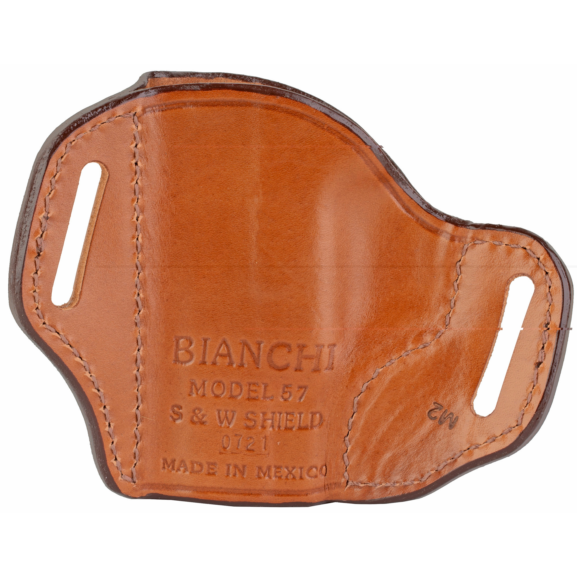 Bianchi 23996 57 RemedyOWB Size 15 Tan Leather Belt Slide Fits S&W M&P Shield Right Hand