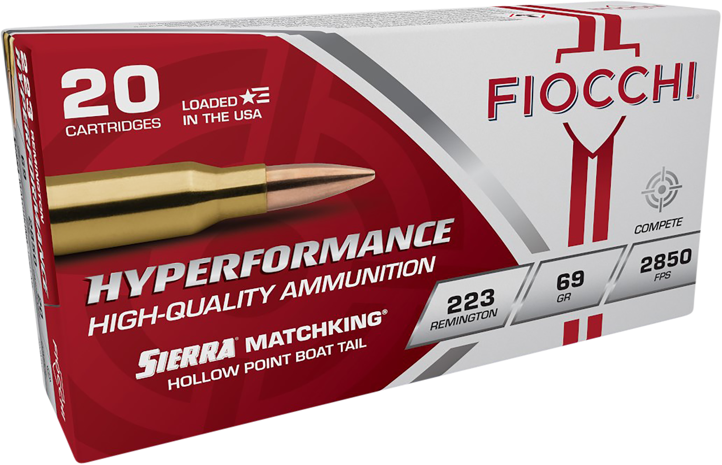 Fiocchi 223MKC Hyperformance Compete 223 Rem 69 gr Sierra MatchKing BTHP 20 Per Box/ 10 Cs