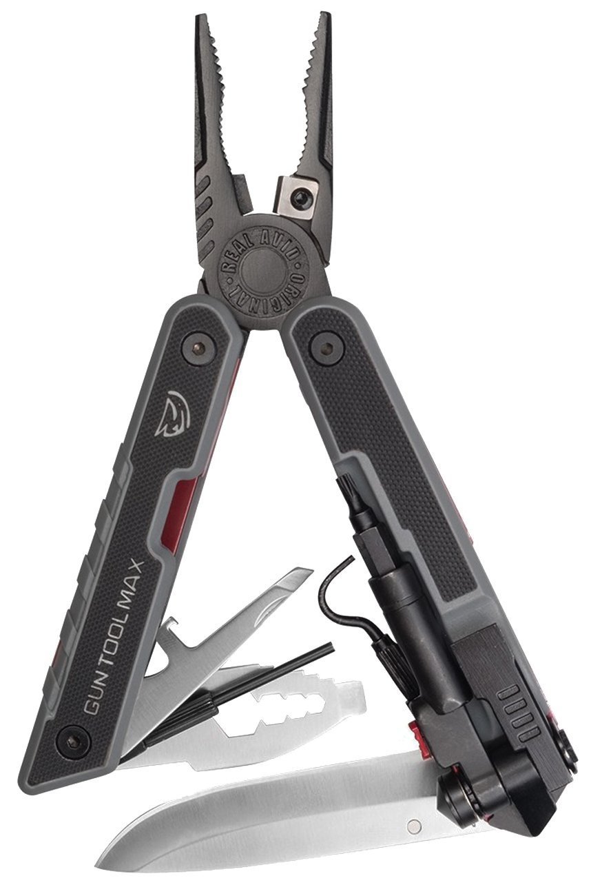 Real Avid AVGTMAX Gun Tool Max Black 3.25" 440 Stainless Steel Plain G10 Black Handle