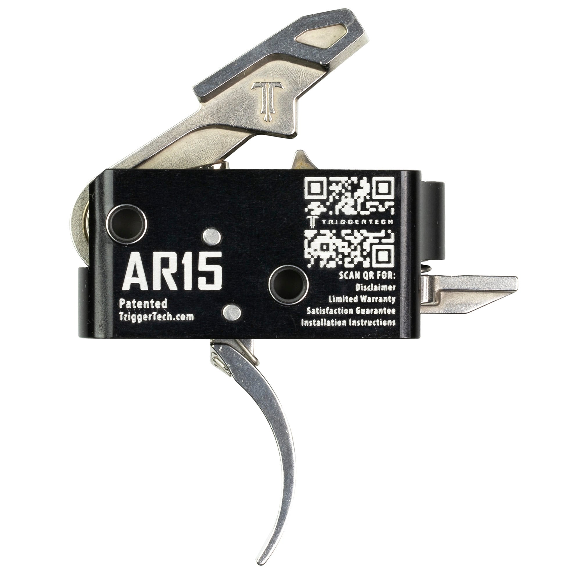 TriggerTech AR0SBS33NNP CompetitiveStainless Pro Curved Single-Stage 3 lbs Fixed for AR-15
