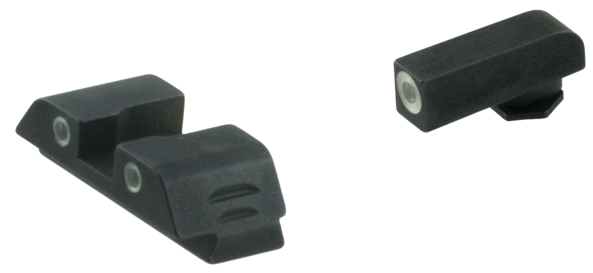 AmeriGlo GL5113 Classic Tritium Sight Set for GlockBlack | Green Tritium White Outline Front and Rear