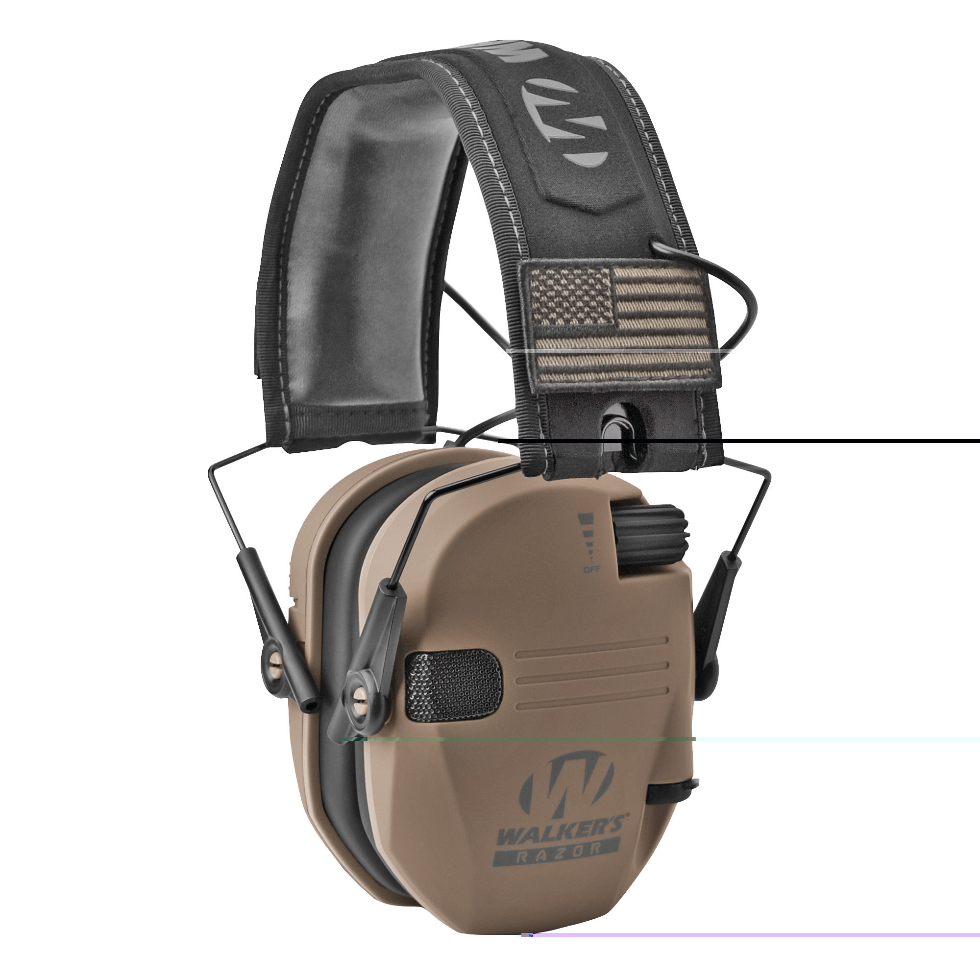 Walker's Razor Slim Patriot Electronic Earmuffs (NRR 23dB)