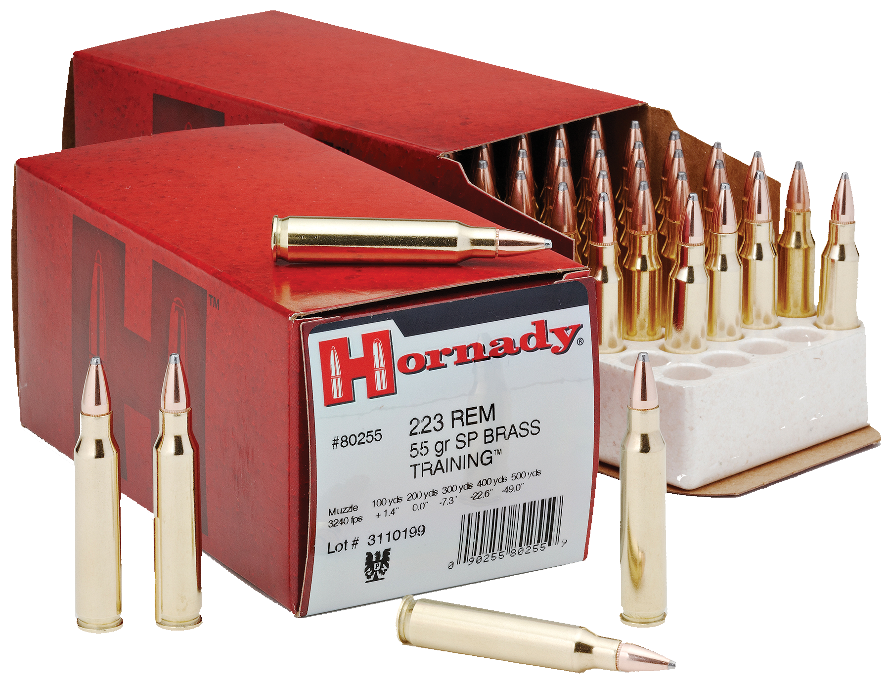 Hornady Custom Ammunition 223 Remington 55 Grain Soft Point Box of 50